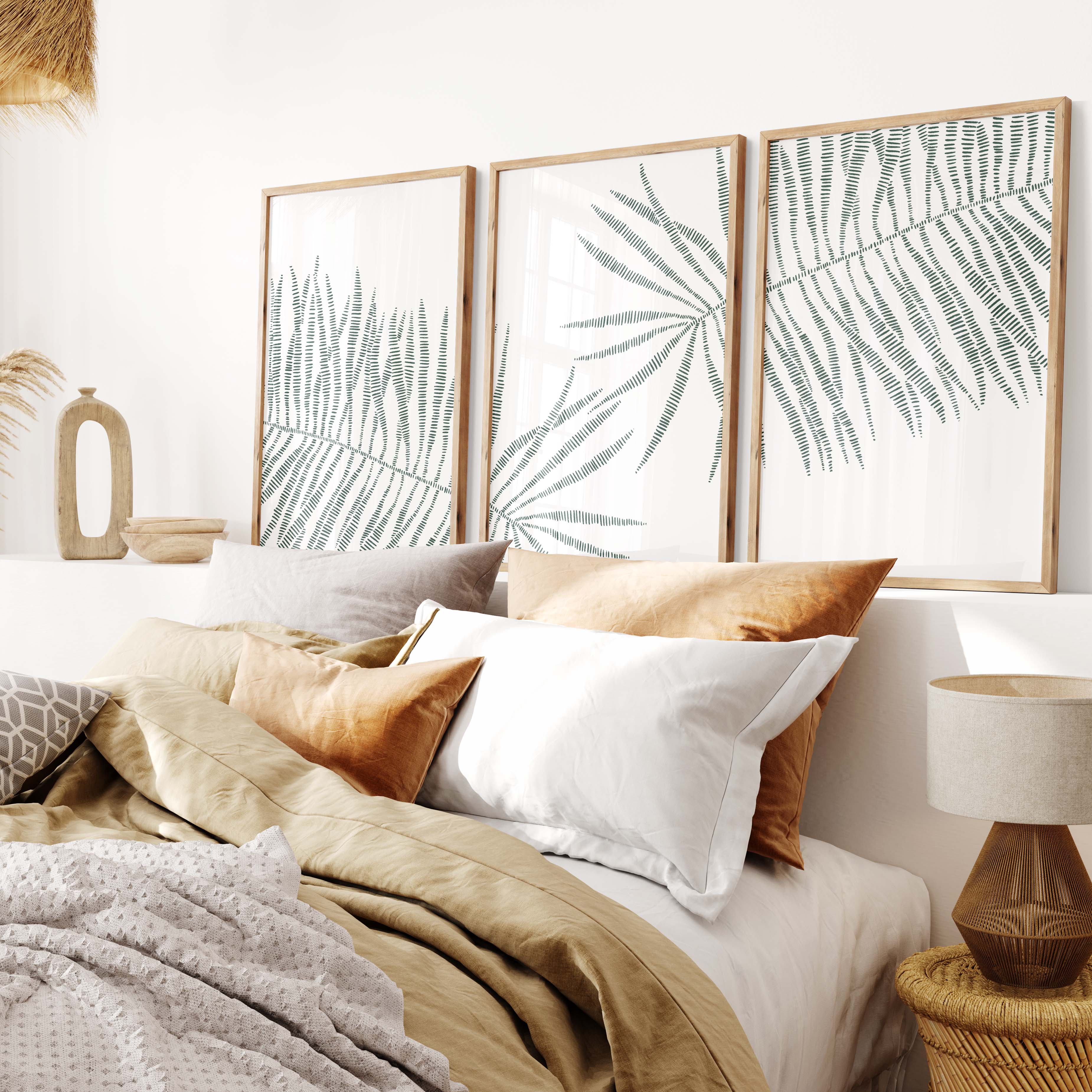 Modern Palm Leaves - Set of 3 - Image 5