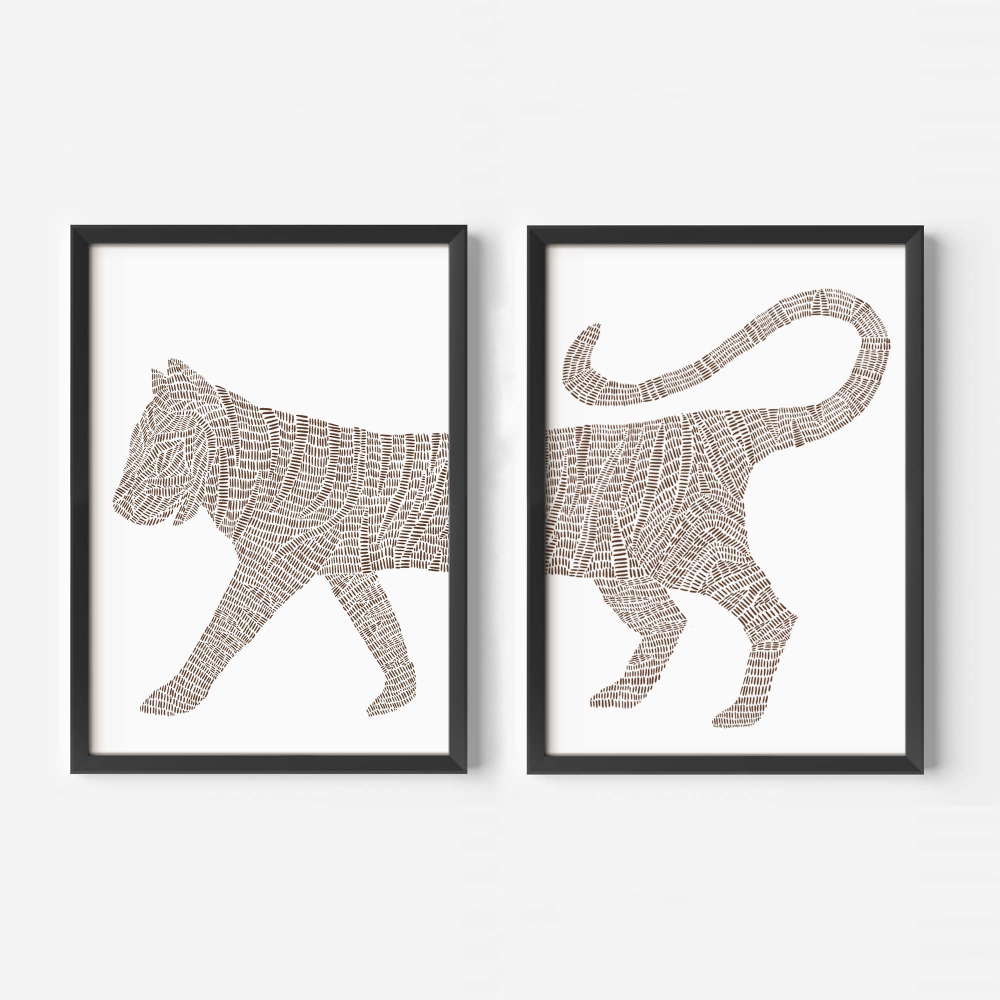 Modern Tiger Illustration - Set of 2 - Image 5