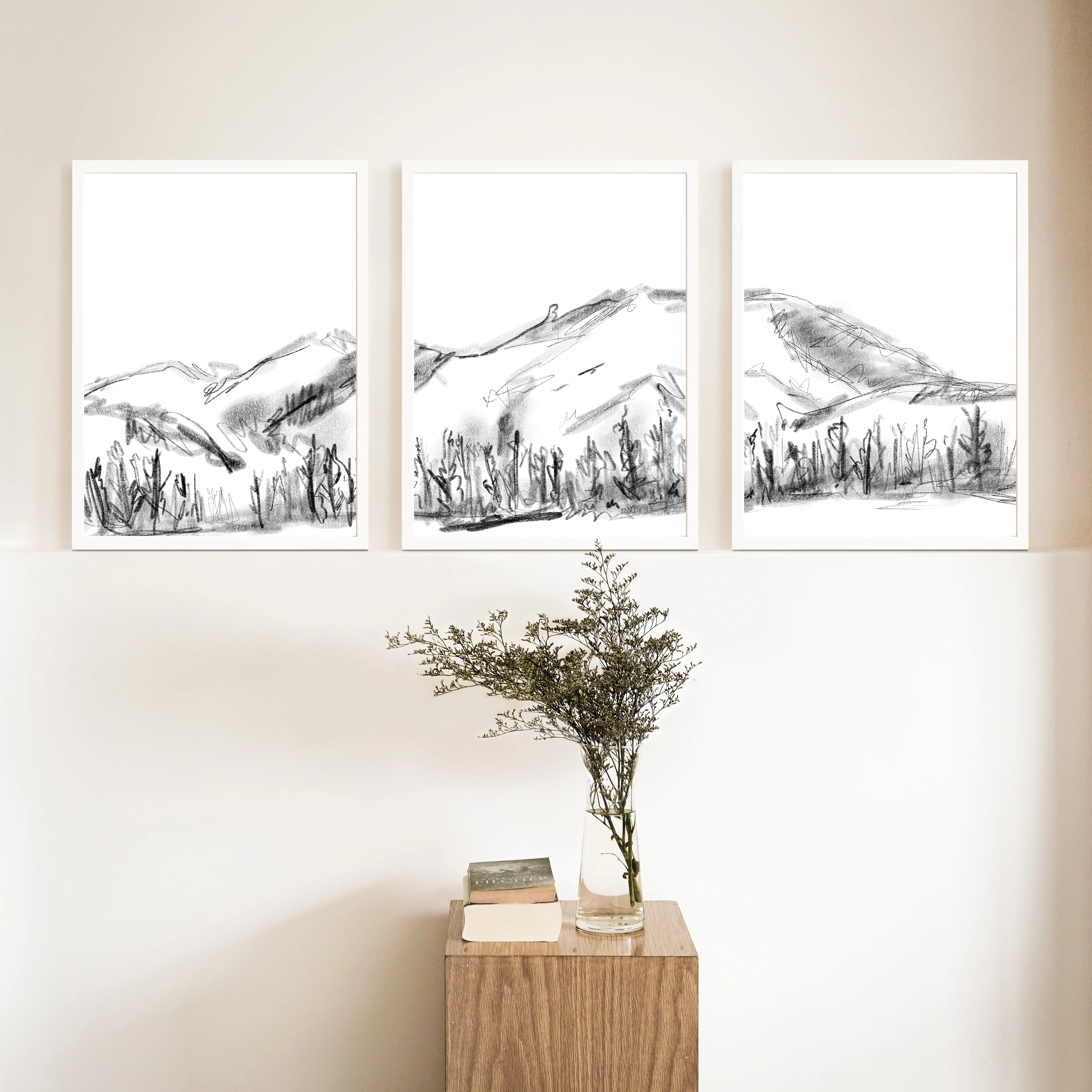 Mountain Landscape Sketch - Set of 3 - Image 6