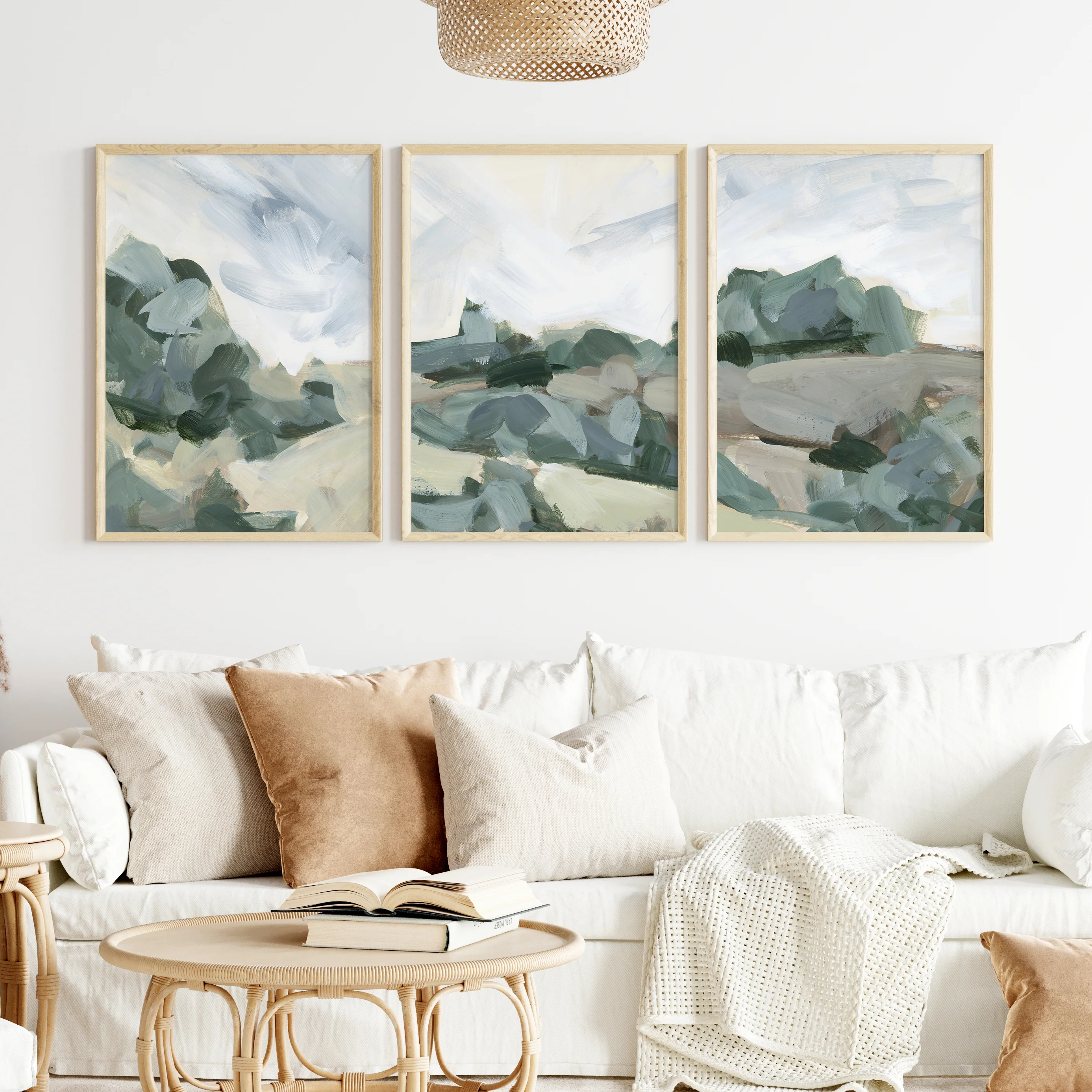 Muted Landscape Painting - Set of 3 - Image 5