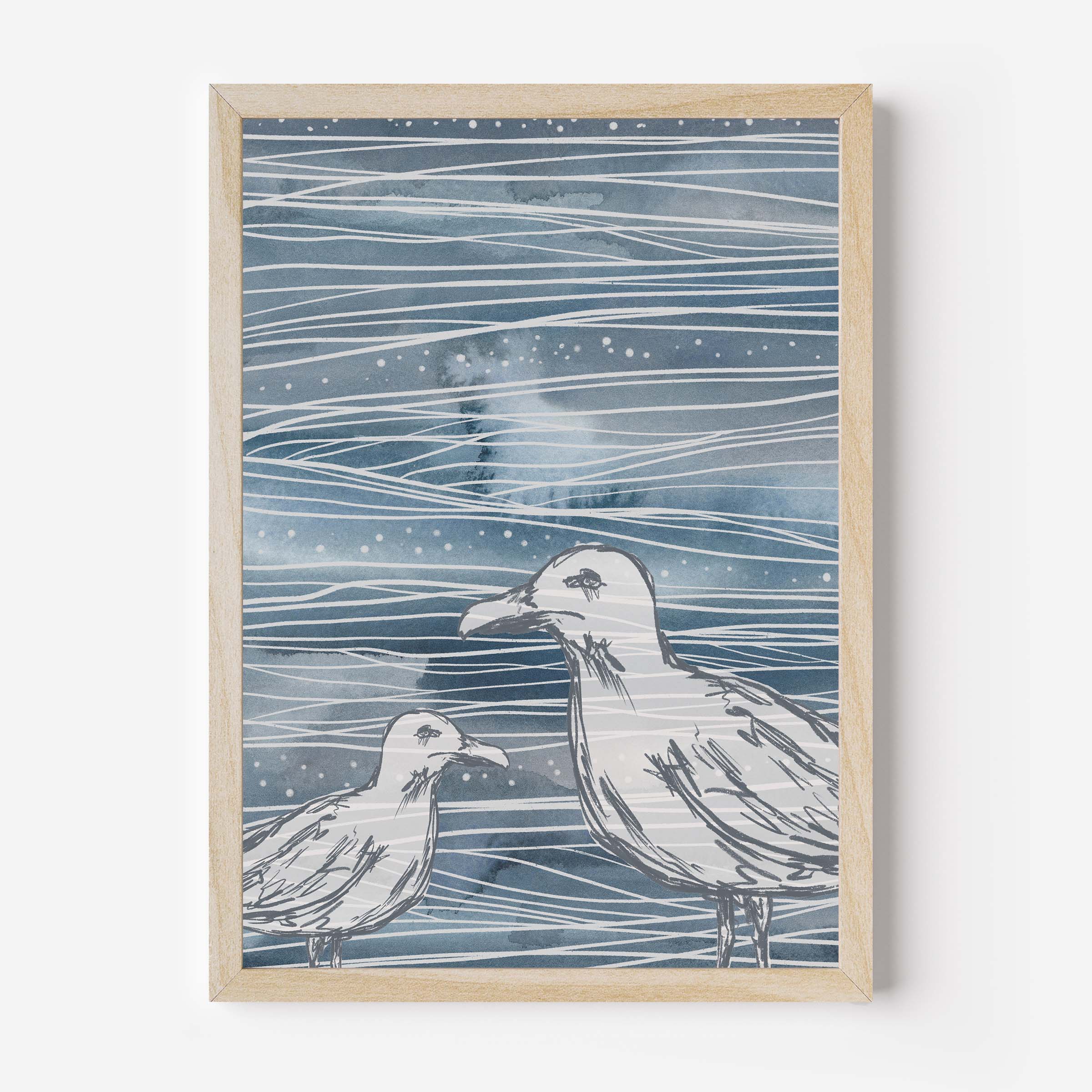 Nautical Blue Sea Gulls - Image 4