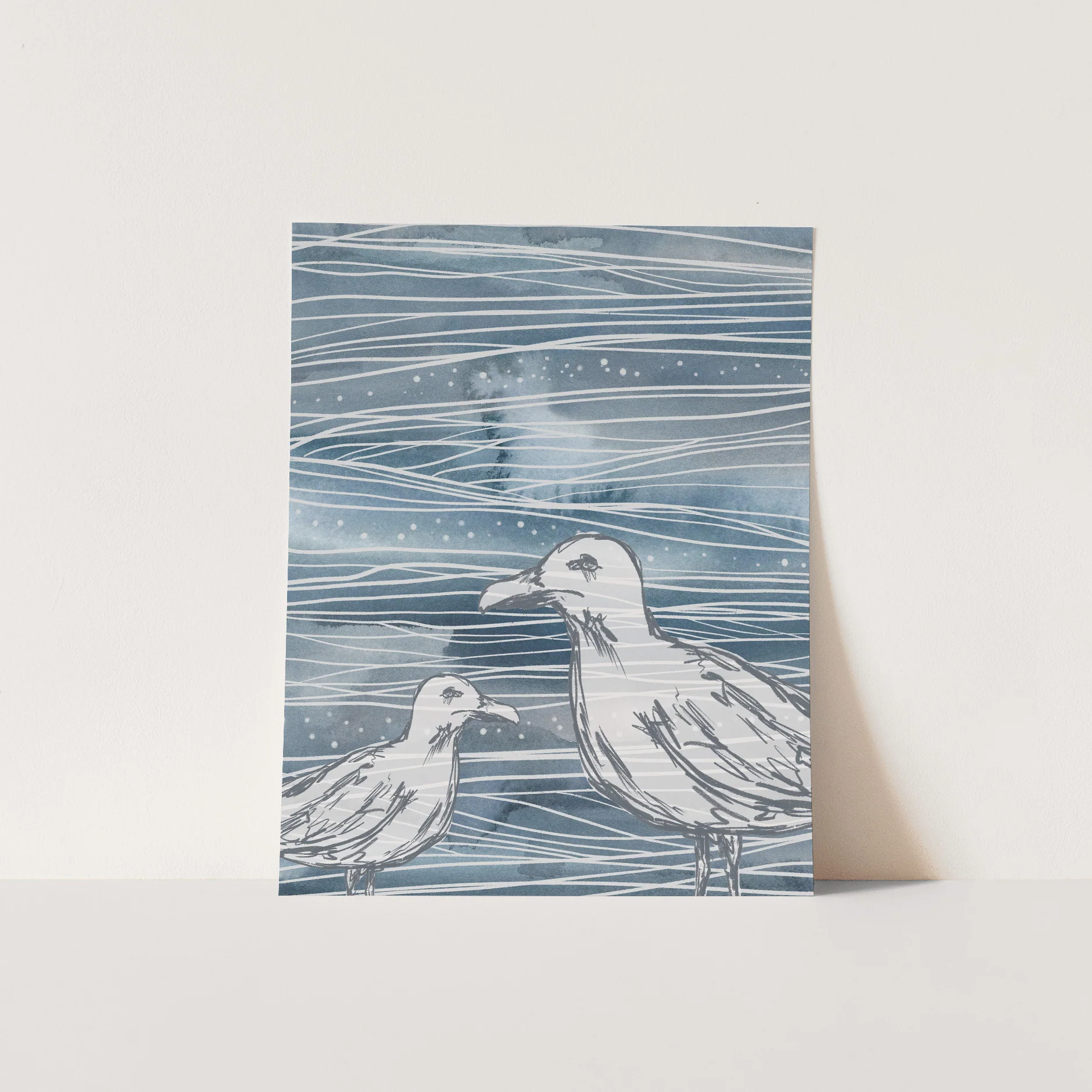 Nautical Blue Sea Gulls - Image 6
