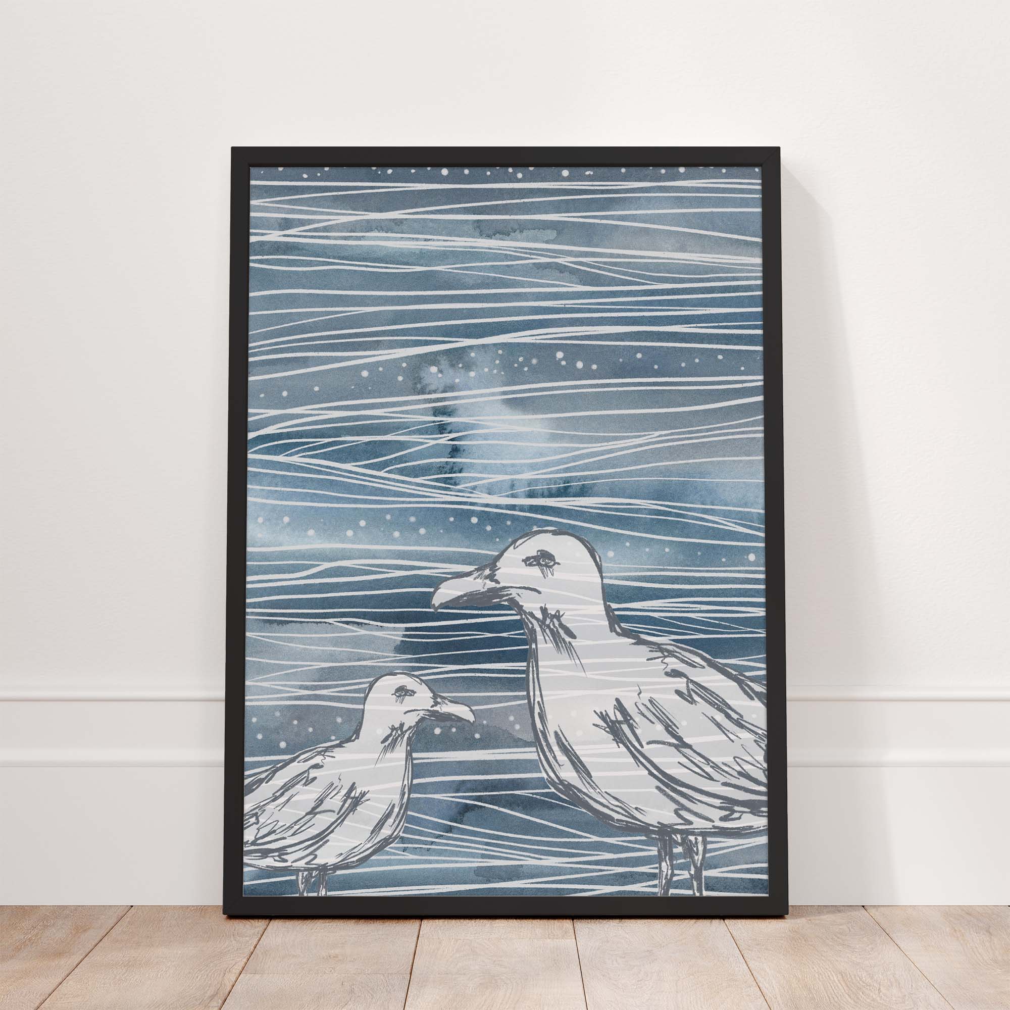 Nautical Blue Sea Gulls - Image 7