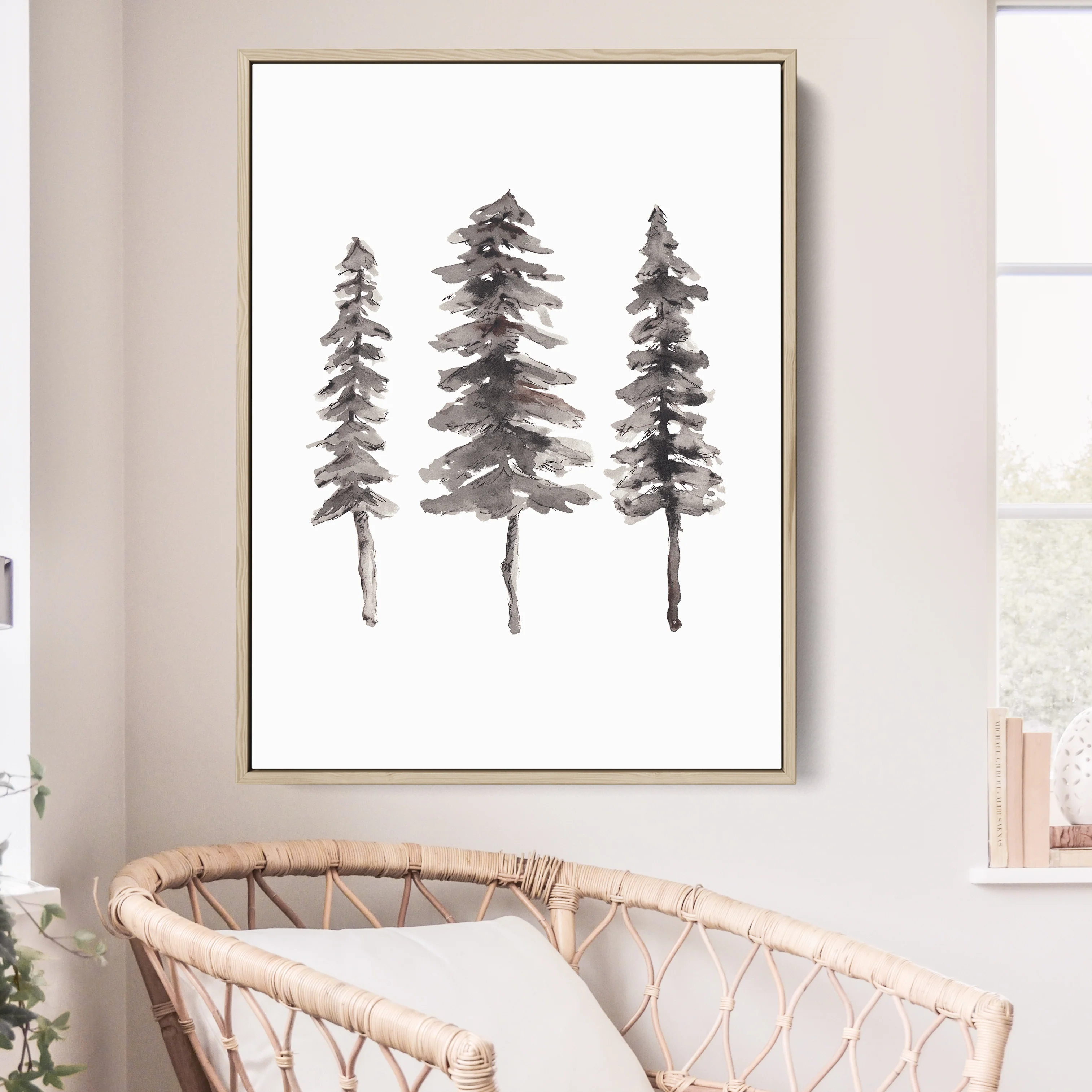 Nordic Pine Tree Ink Painting - Image 10