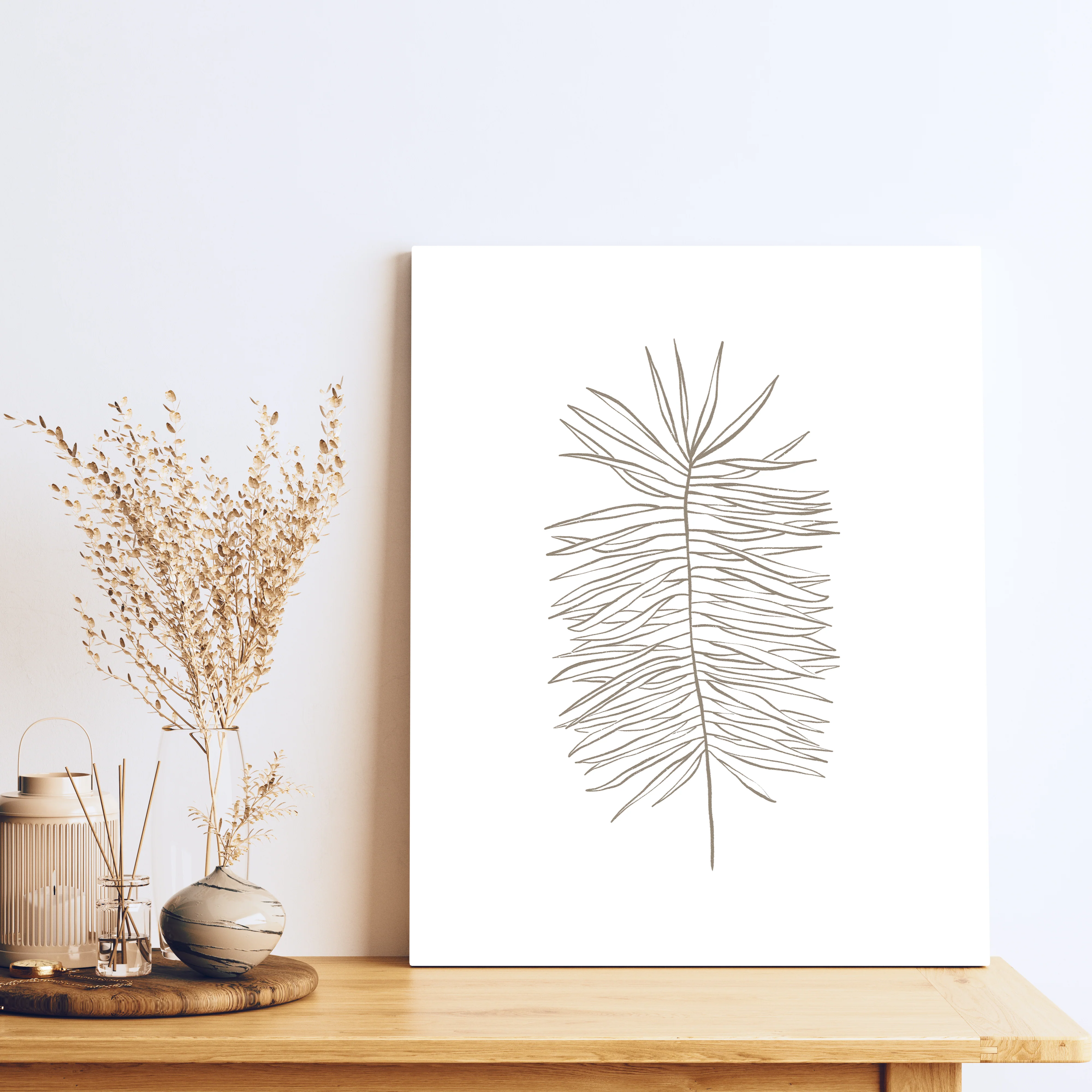 Palm Frond Line Drawing - Image 13
