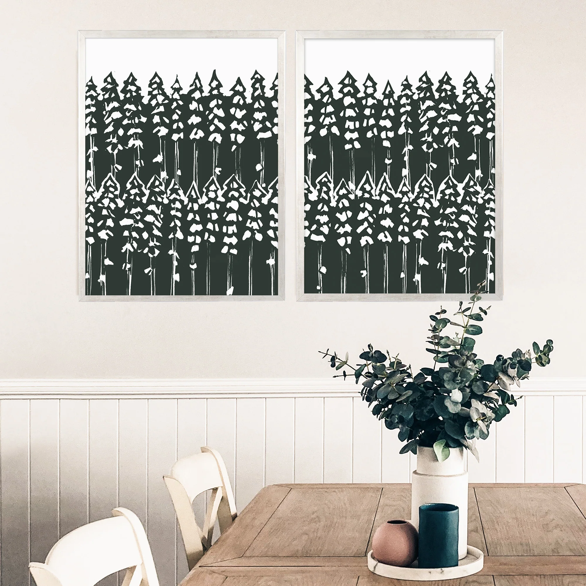 Pine Tree Woods Diptych - Set of 2 - Image 13