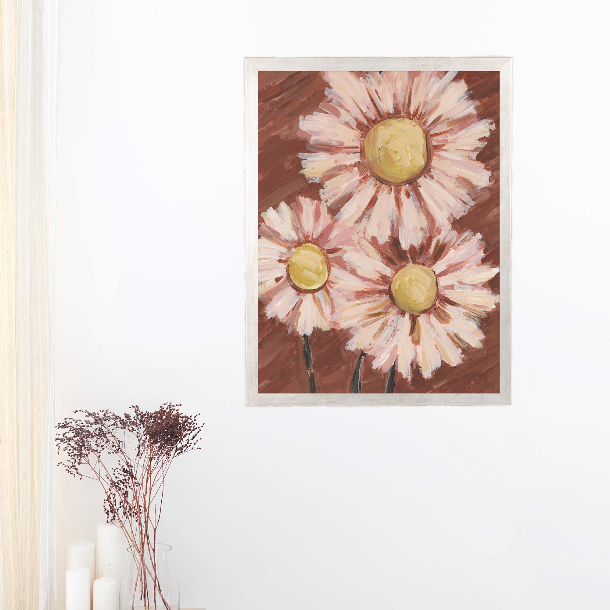 Pink and Rust Daisy Floral - Image 9