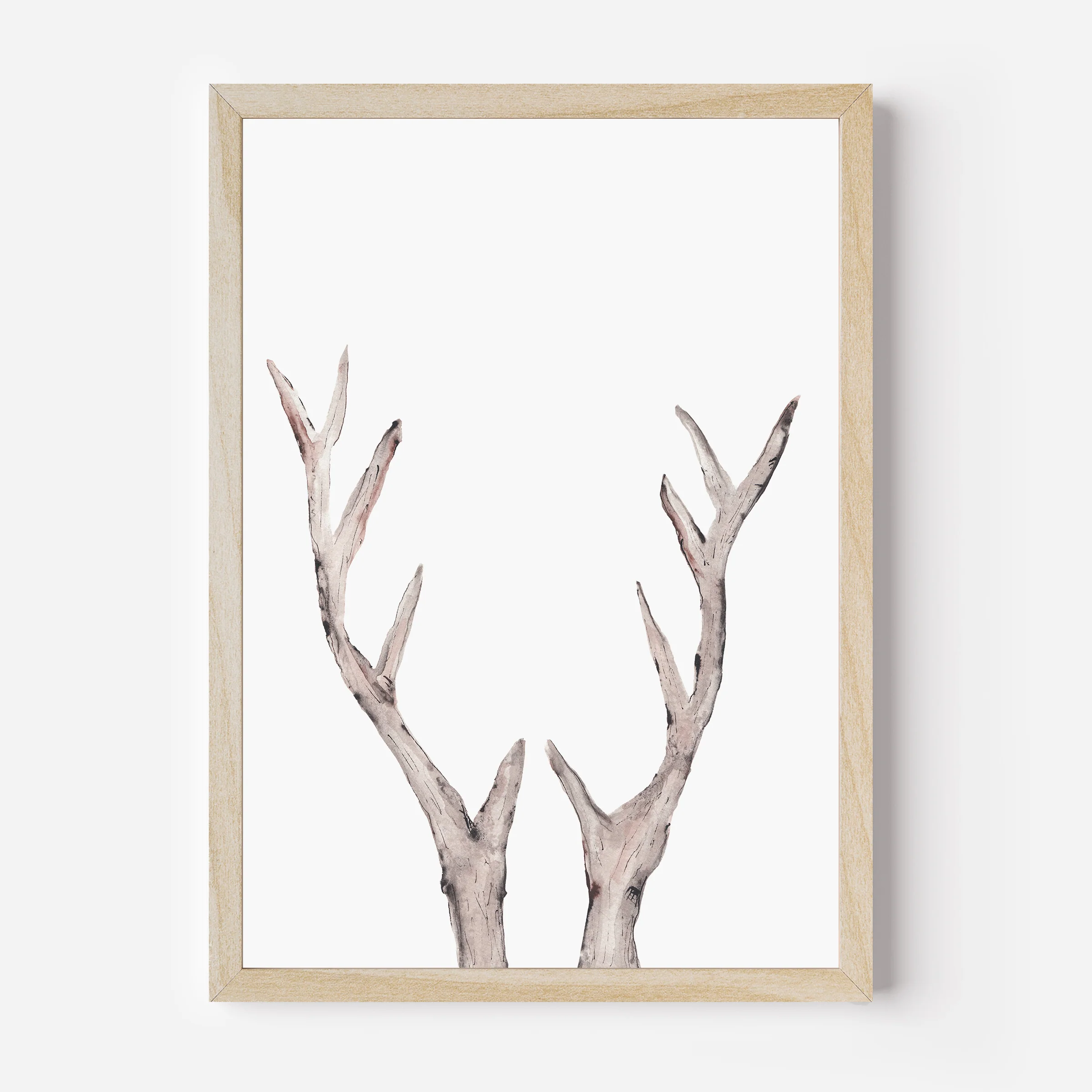 Rustic Deer Antler Watercolor - Image 4
