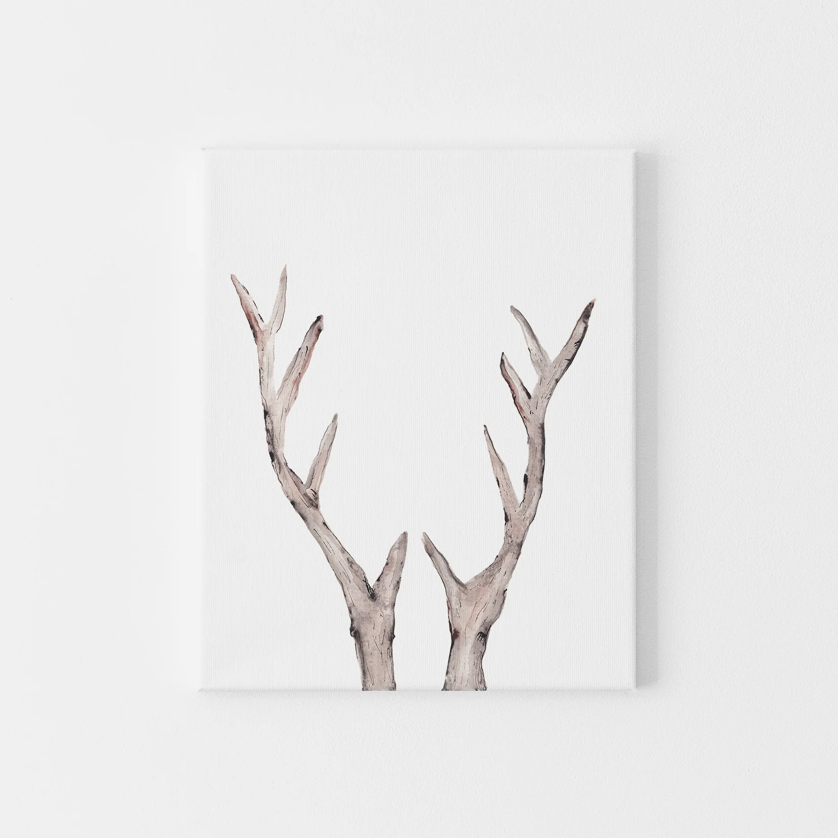 Rustic Deer Antler Watercolor - Image 5