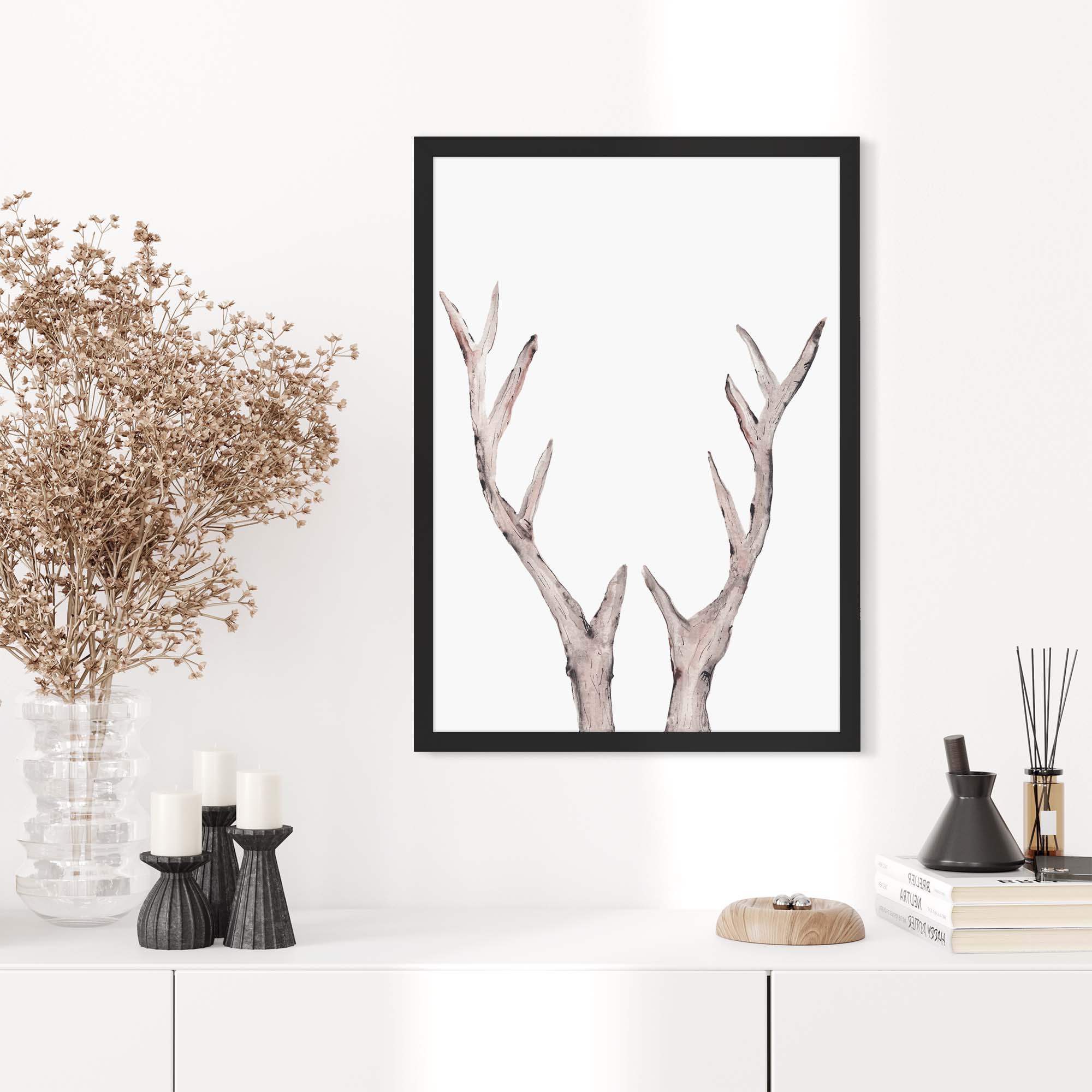 Rustic Deer Antler Watercolor - Image 7