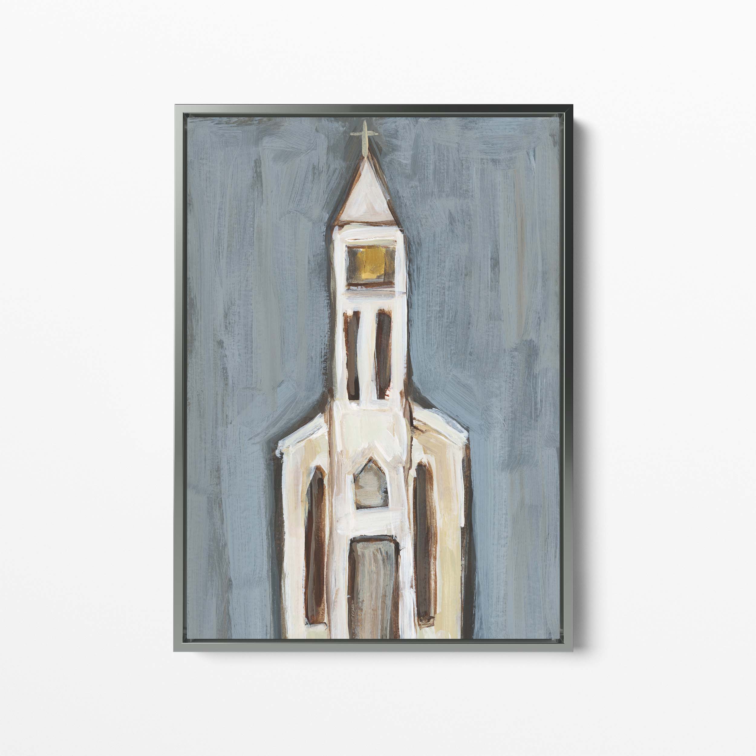 Rustic Farmhouse Blue Church - Image 2