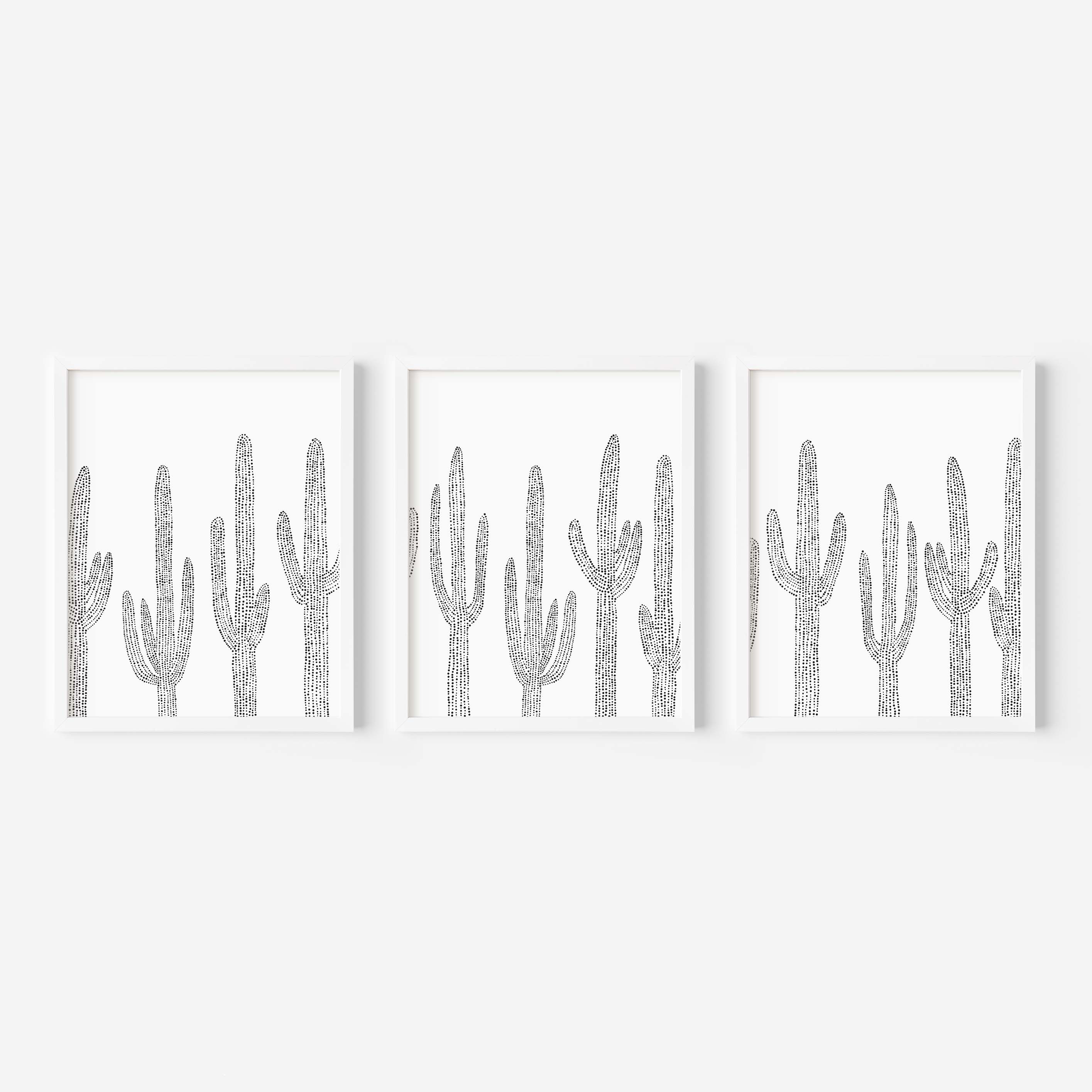 Saguaro Cactus Modern Minimalist - Set of 3 - Image 2
