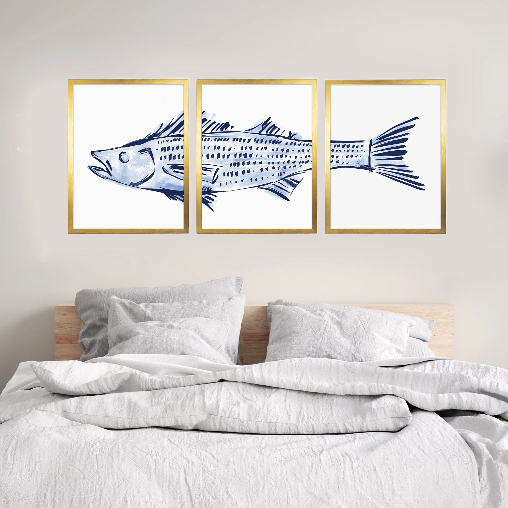 Striped Bass Triptych - Set of 3 - Image 10