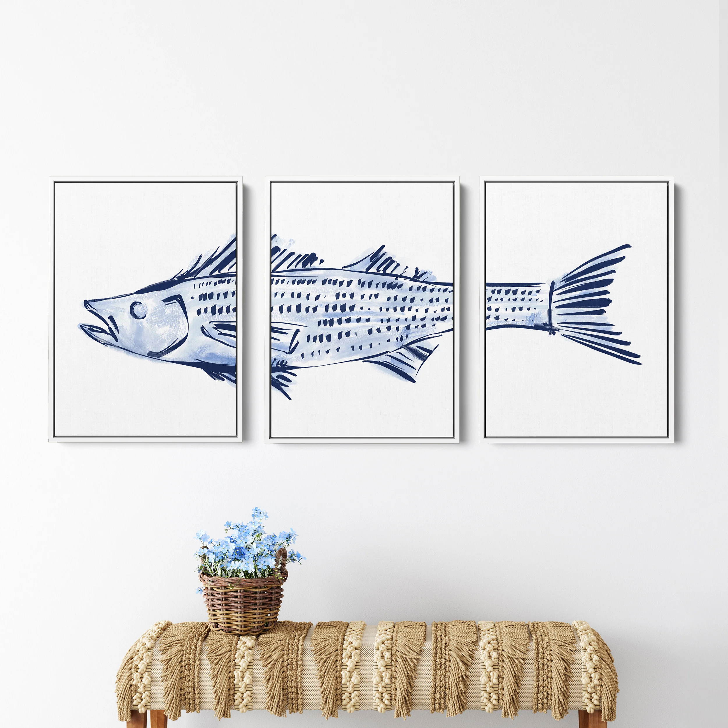 Striped Bass Triptych - Set of 3 - Image 8