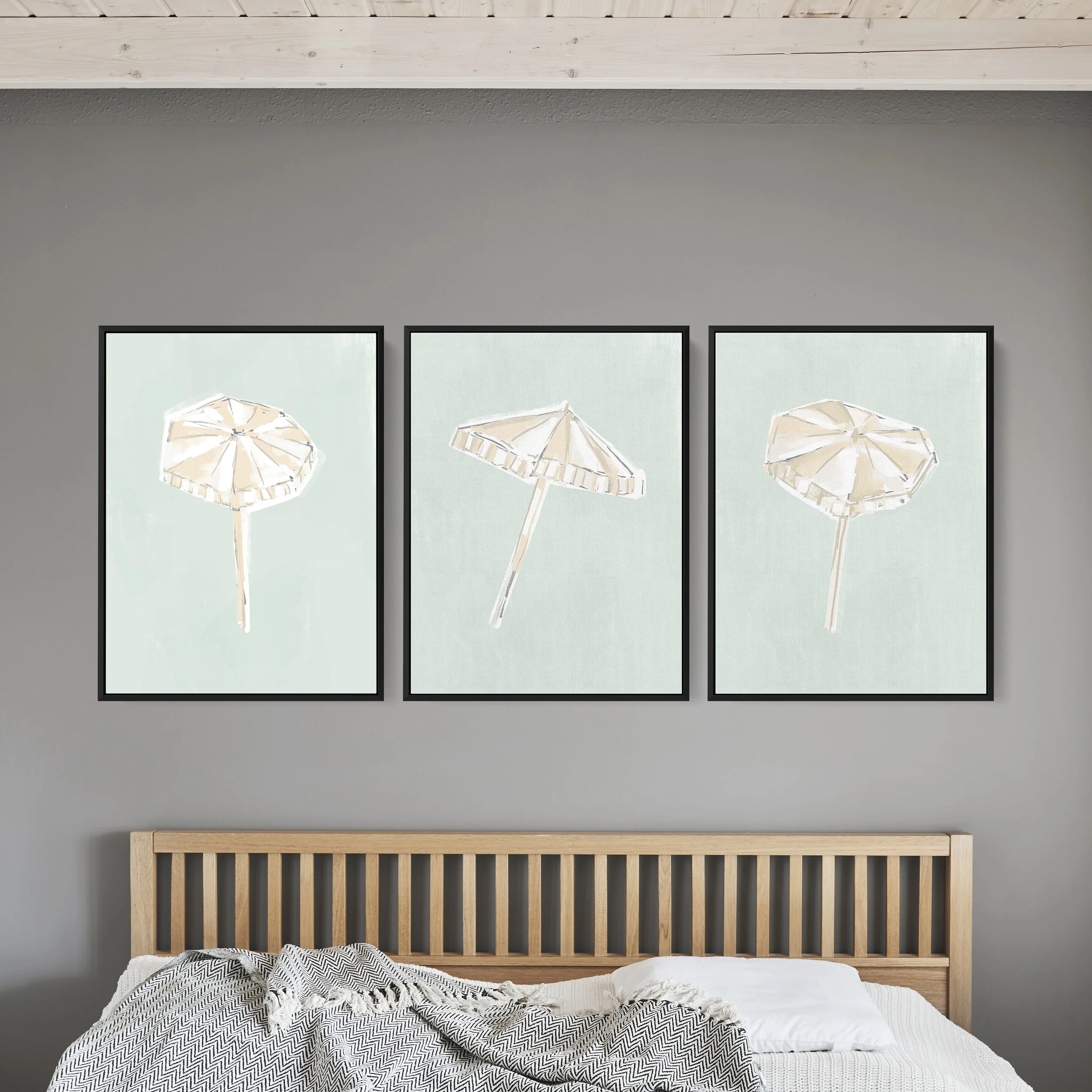 Sunwashed Umbrellas Triptych - Set of 3 - Image 10