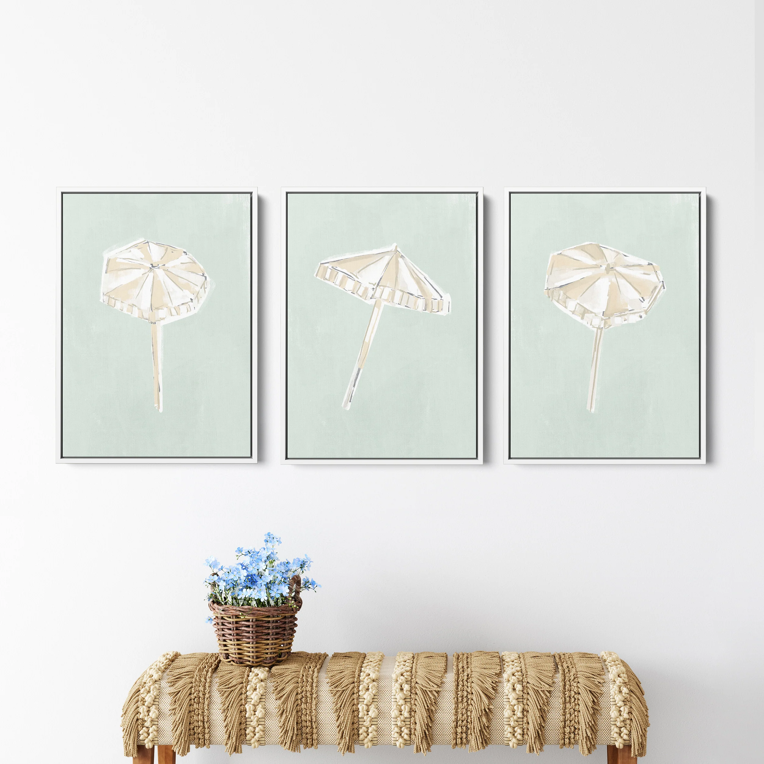 Sunwashed Umbrellas Triptych - Set of 3 - Image 8