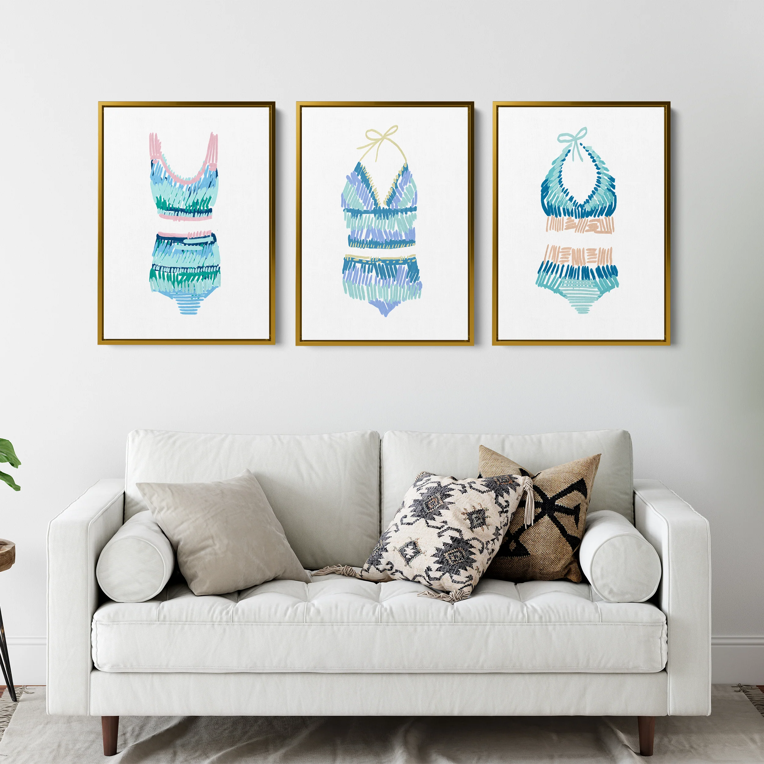 Swim Suit Trio Triptych, No. 1 - Set of 3 - Image 7