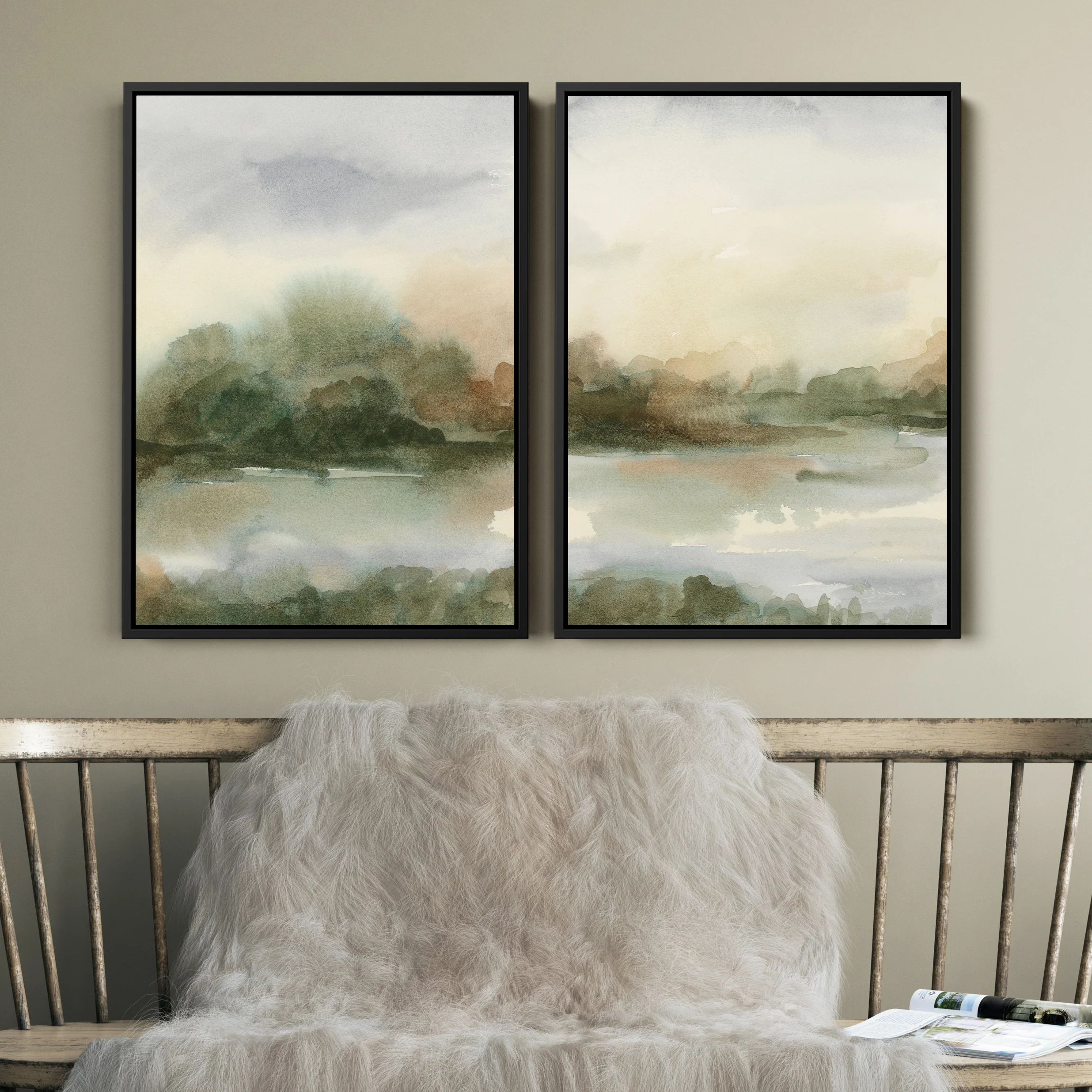 The Hidden Lake Diptych - Set of 2 - Image 9