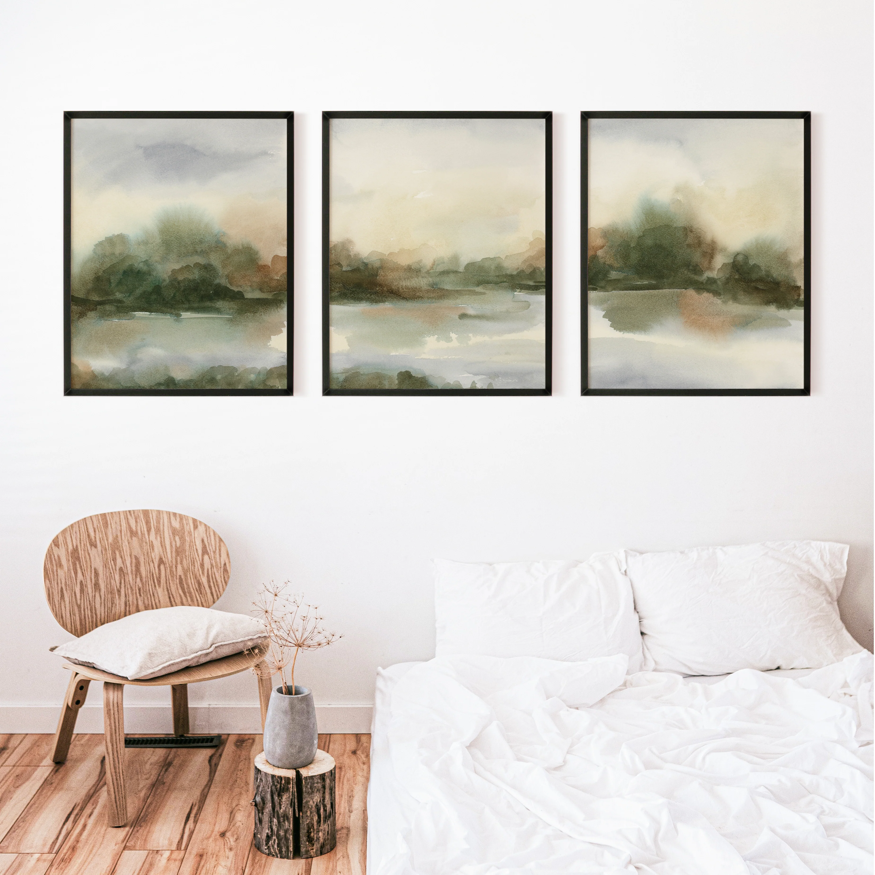 The Hidden Lake Triptych - Set of 3