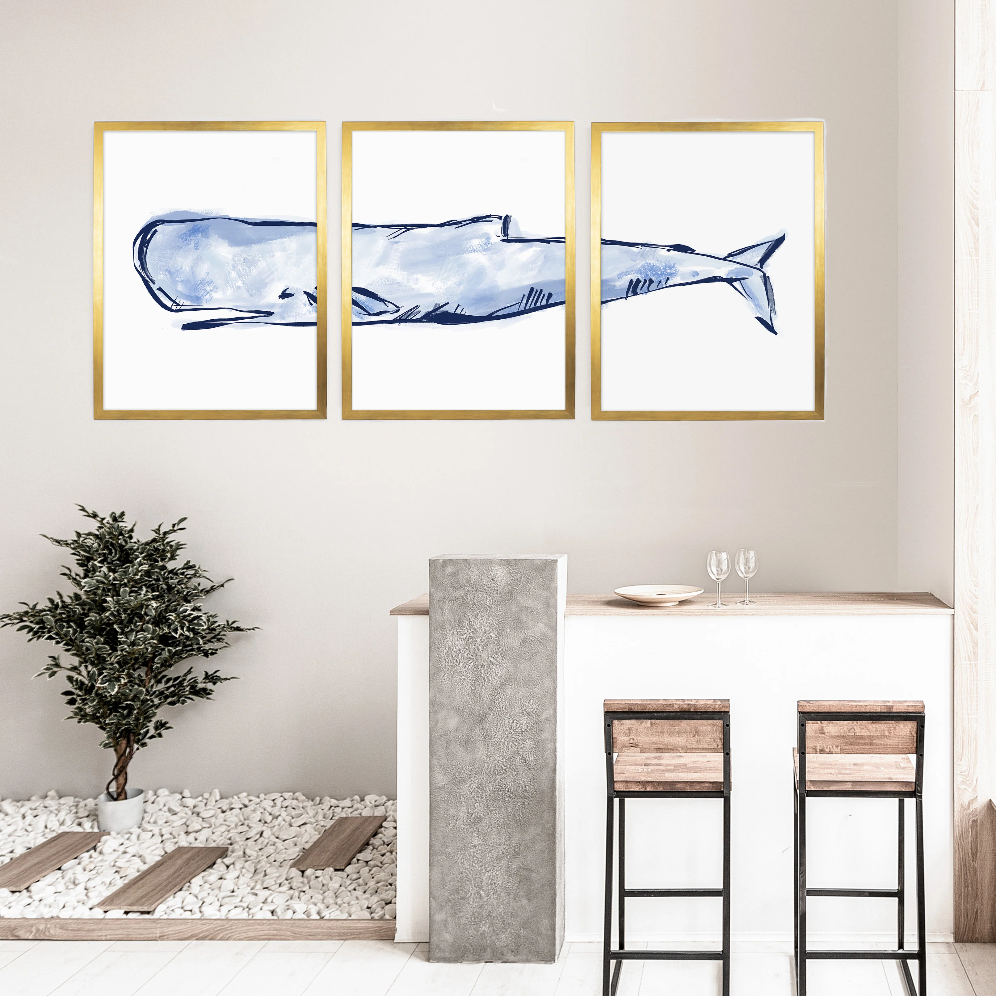 The Nautical Sperm Whale Triptych - Set of 3 - Image 11