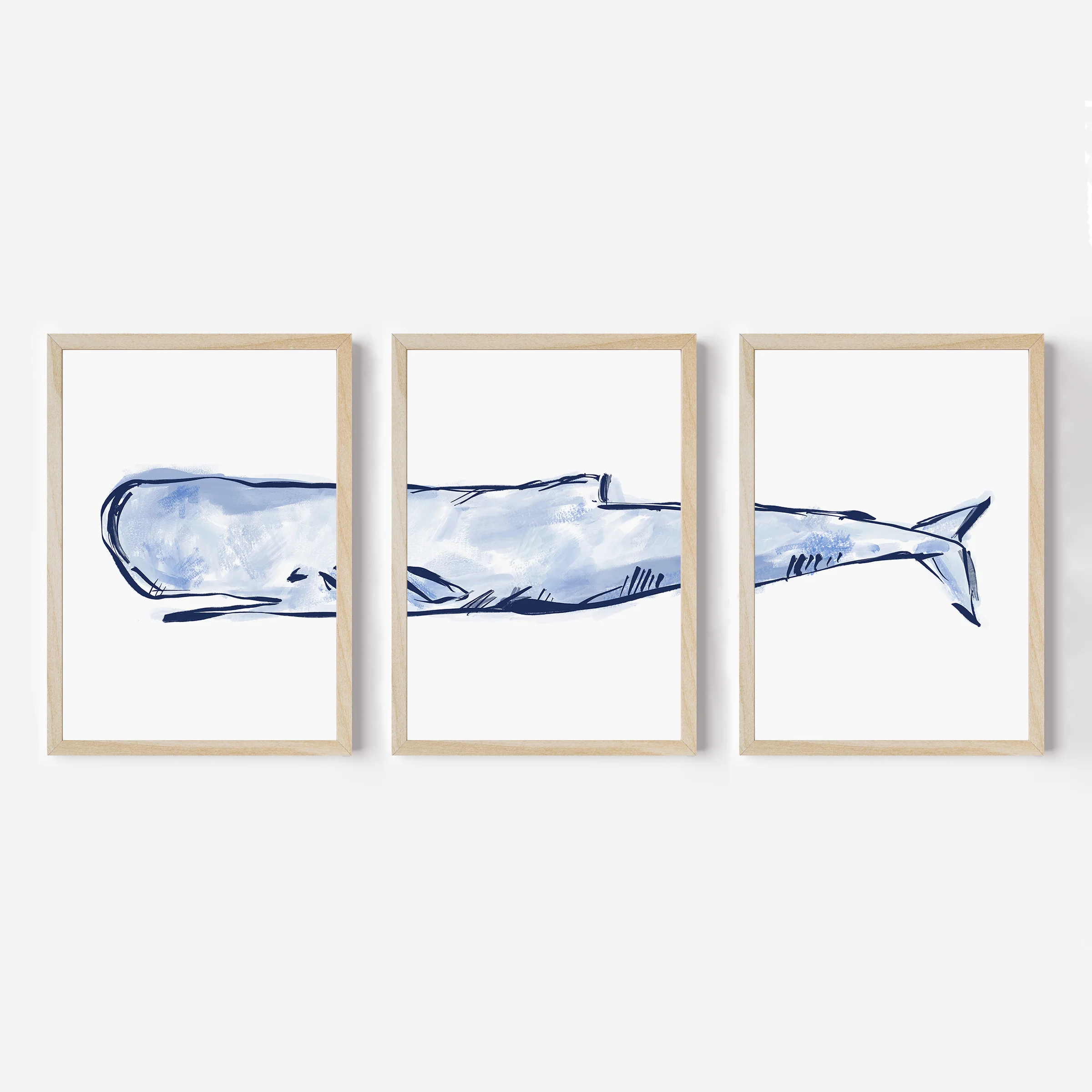 The Nautical Sperm Whale Triptych - Set of 3 - Image 3