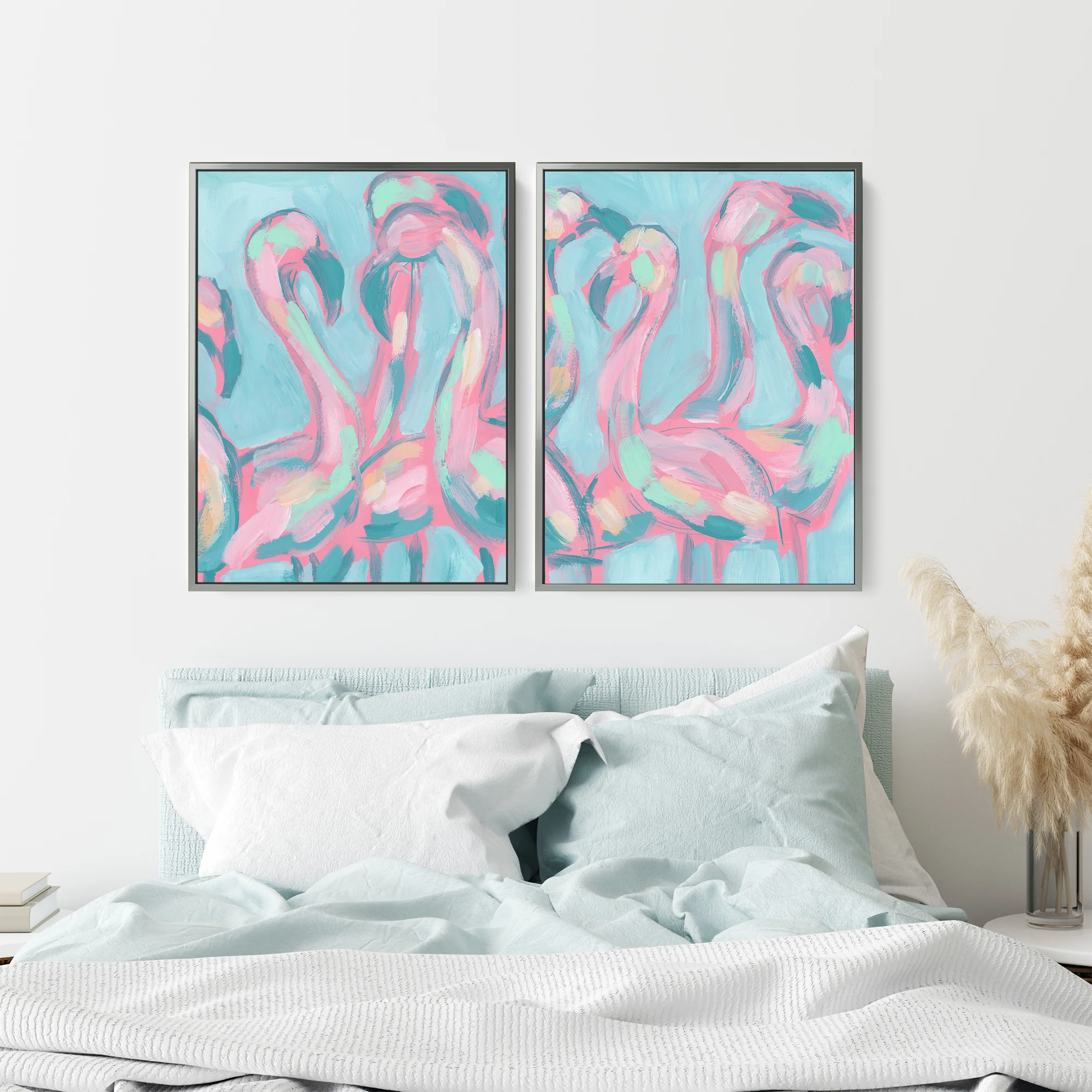 The Pink Flamingoes Diptych - Set of 2 - Image 9
