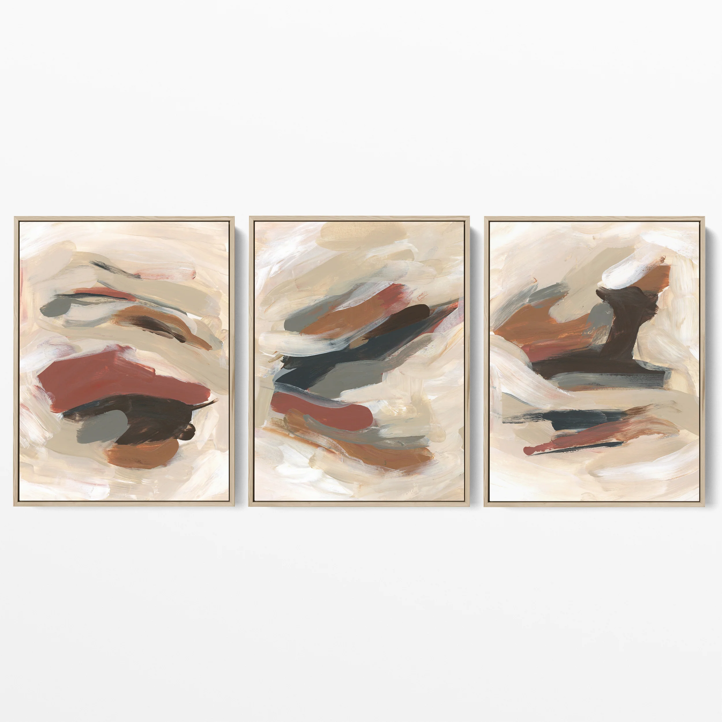 Toasted Foliage Abstract - Set of 3 - Image 5