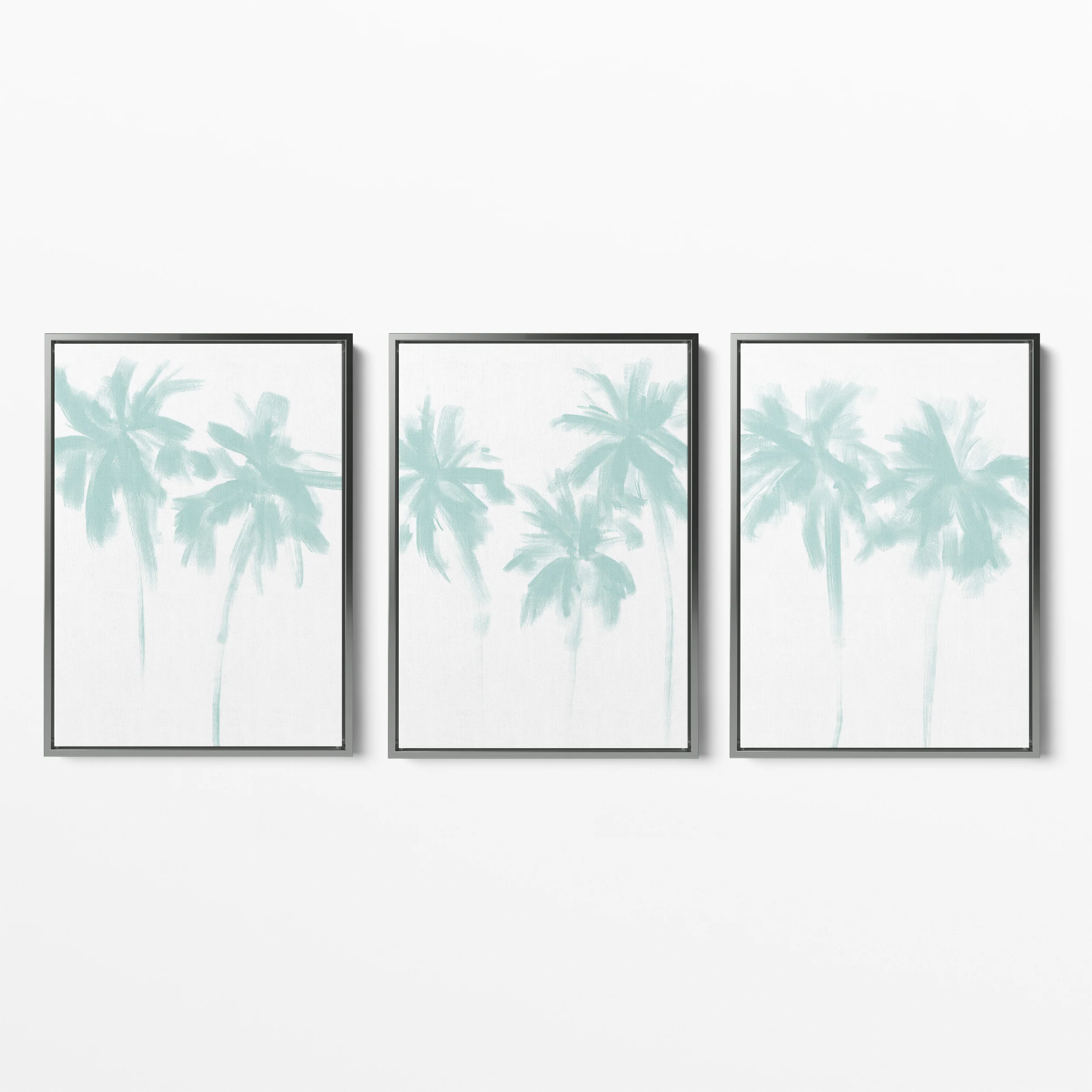 Turquoise Minimalist Palms - Set of 3 - Image 4