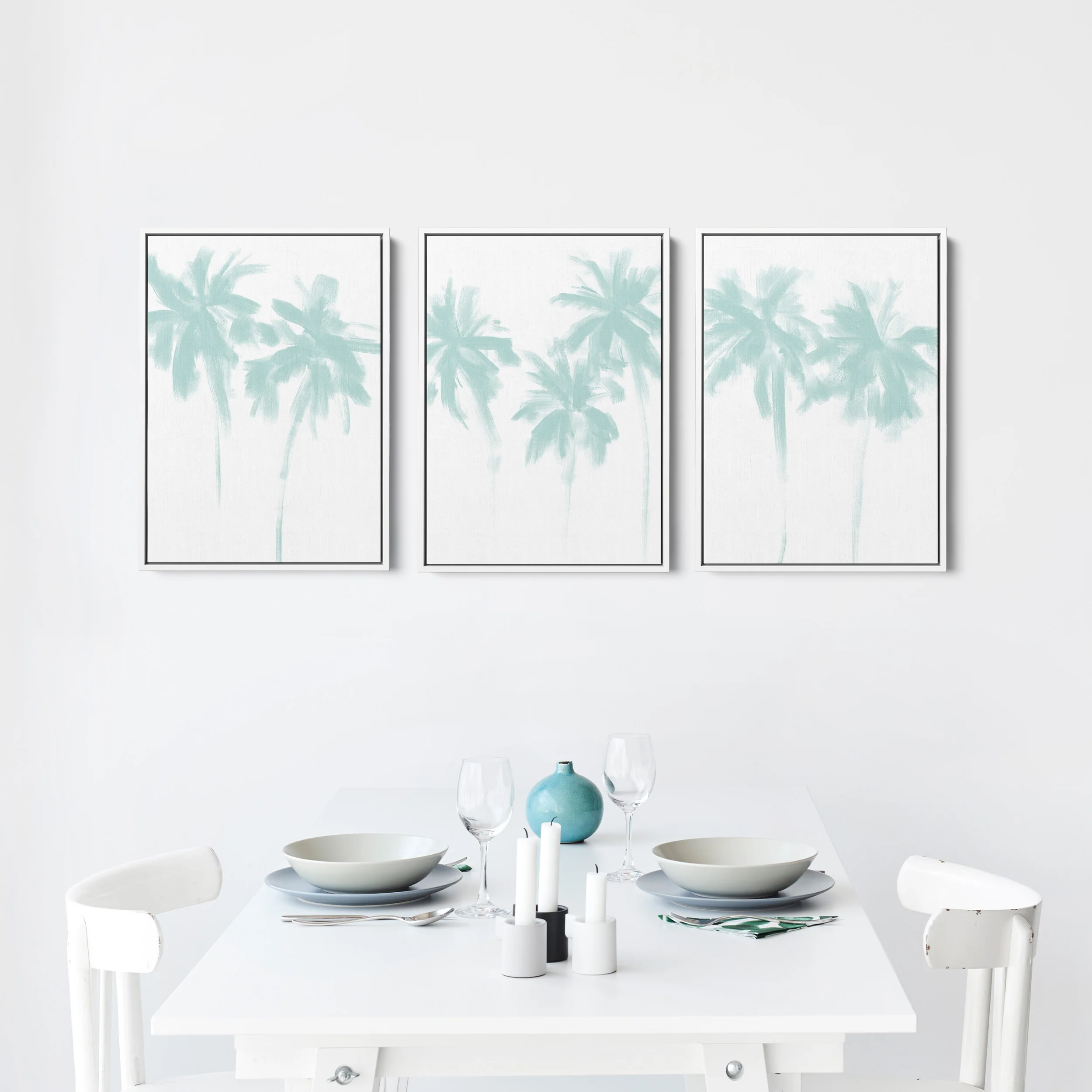 Turquoise Minimalist Palms - Set of 3 - Image 6