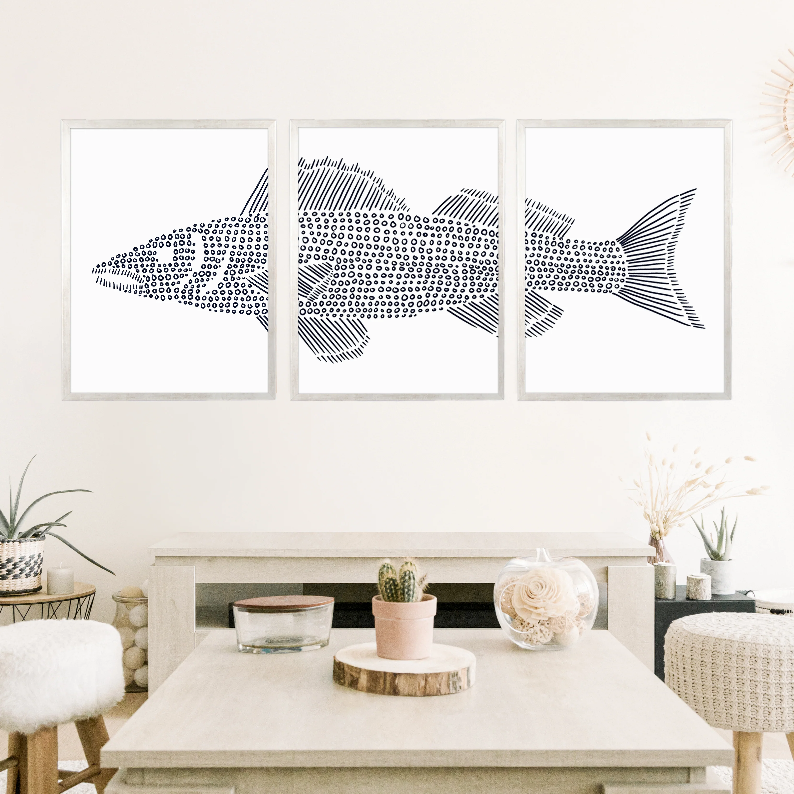 Walleye in Circles Triptych - Set of 3 - Image 9
