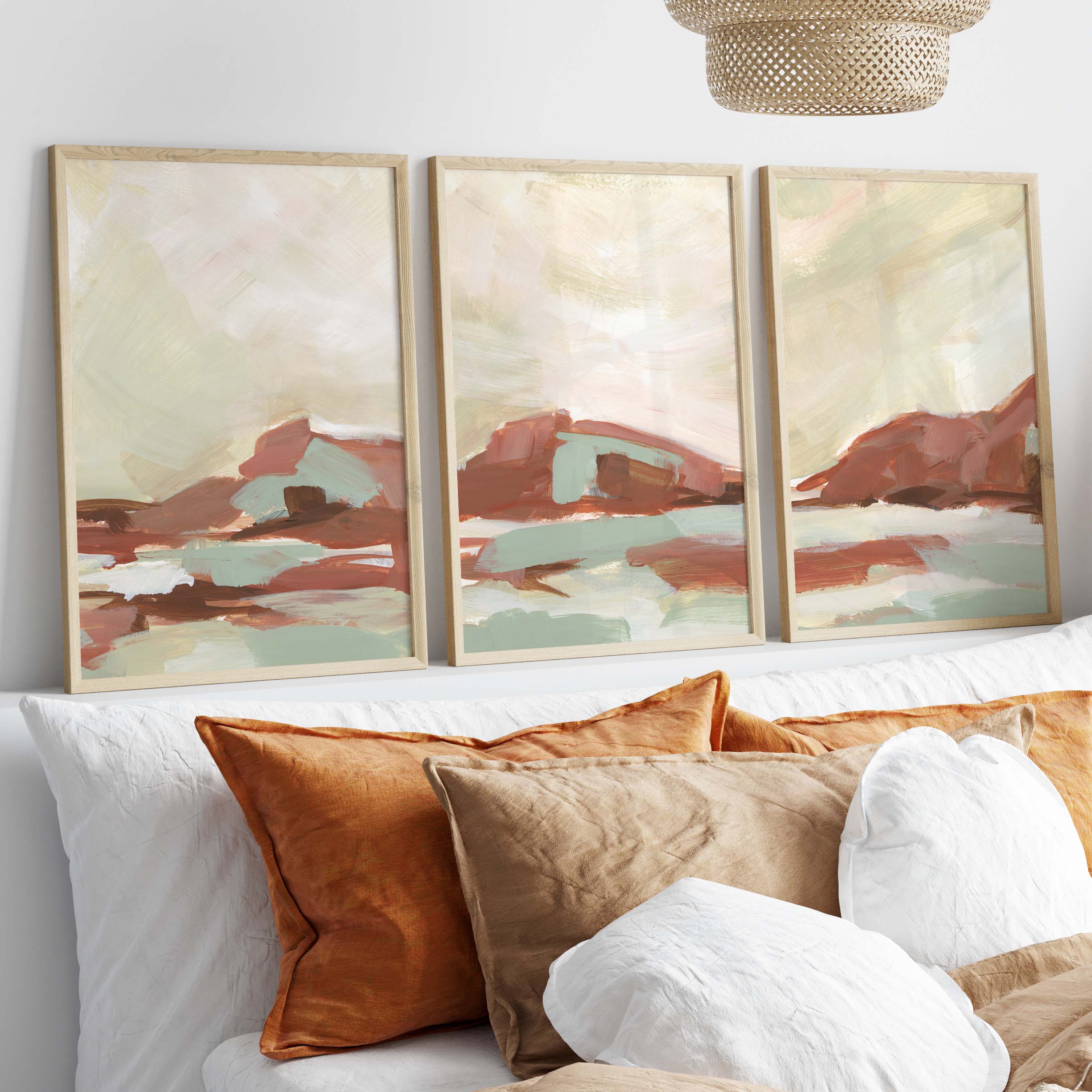 Warm Desert Sedona Landscape - Set of 3 - Image 4