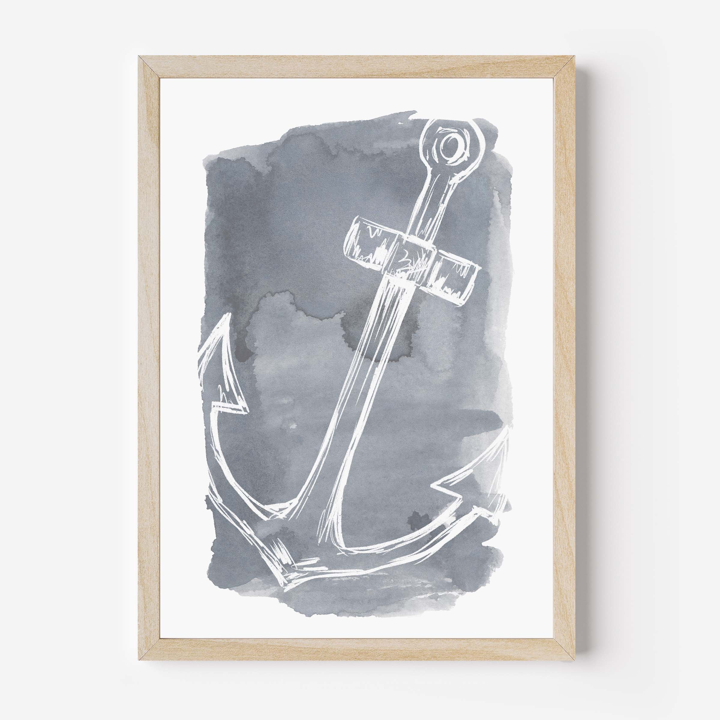 Watercolor Anchor Illustration - Image 3