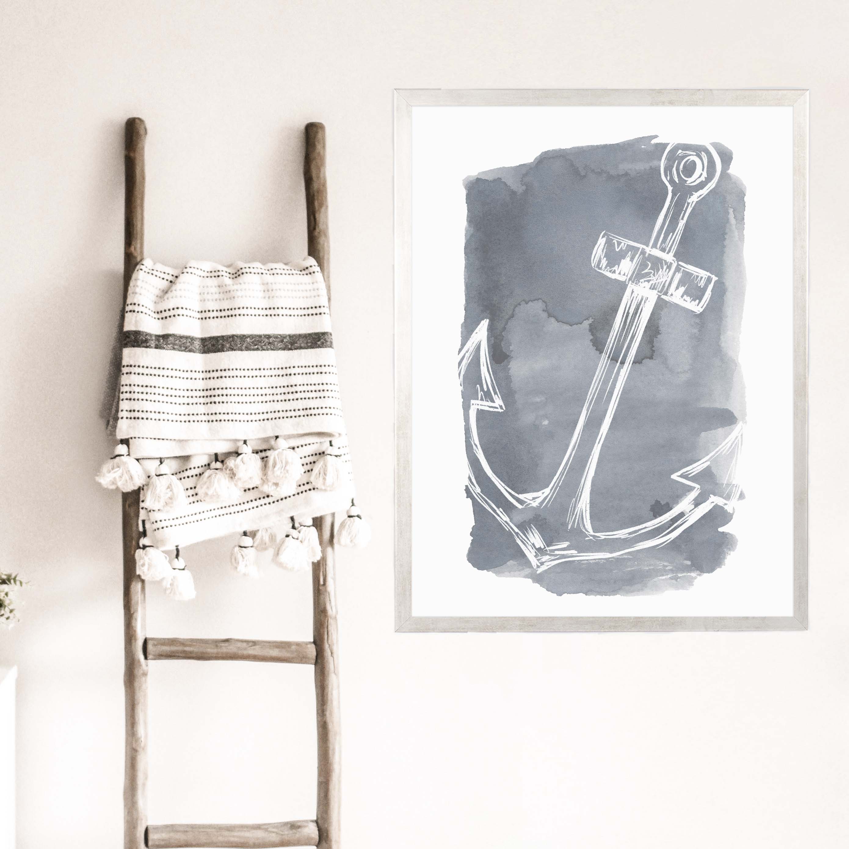 Watercolor Anchor Illustration - Image 7