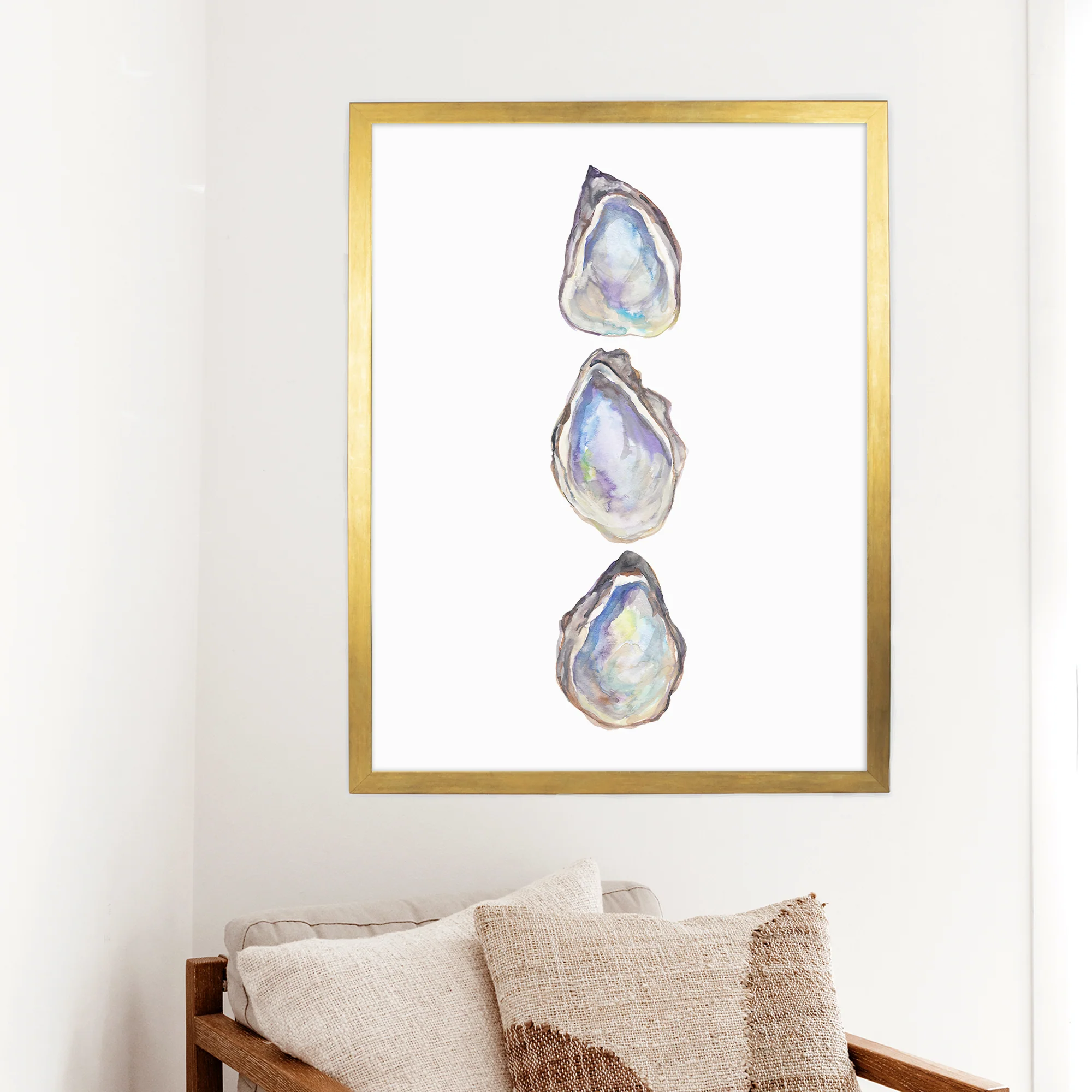 Watercolor Oyster Trio - Image 8