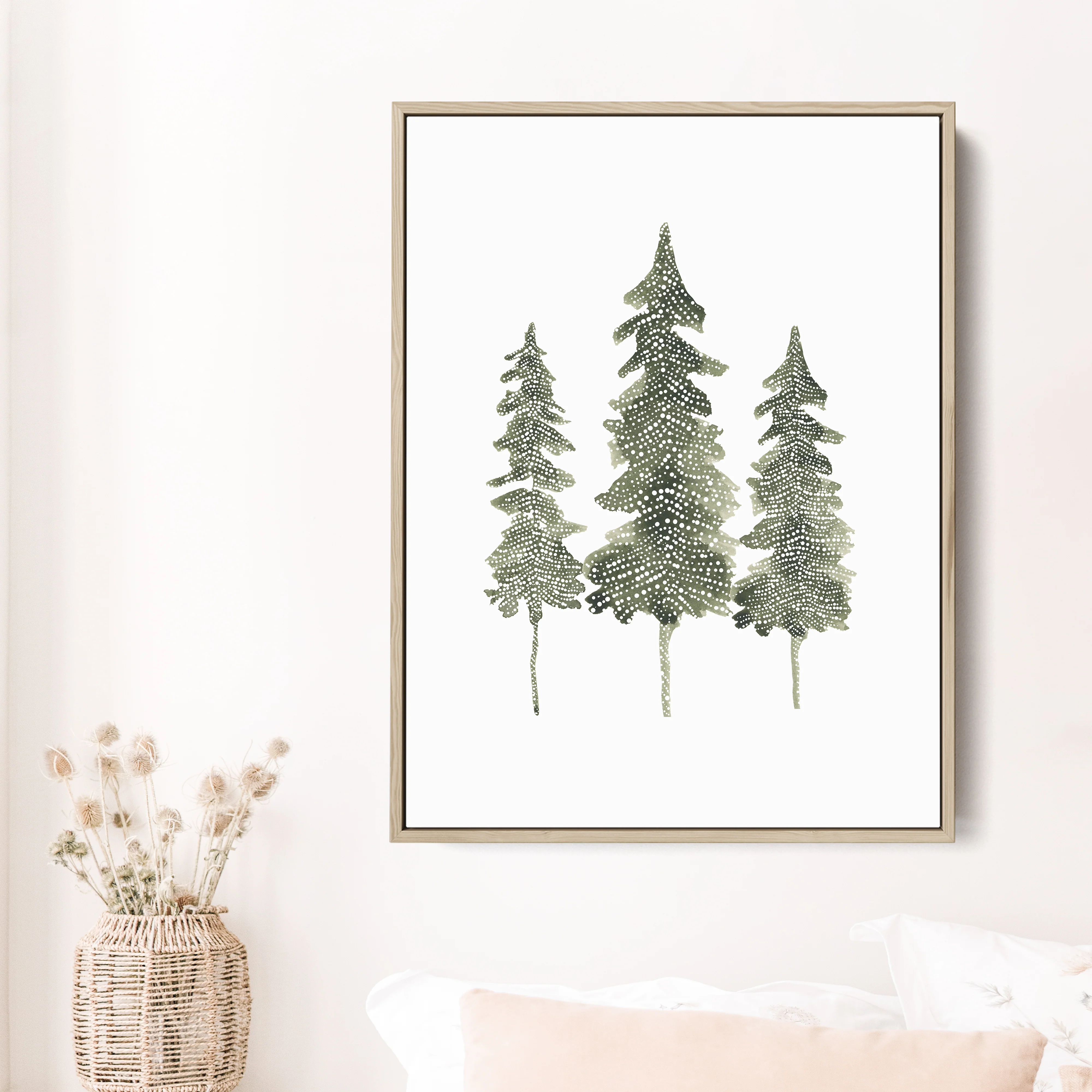 Watercolor Pine Trio - Image 10