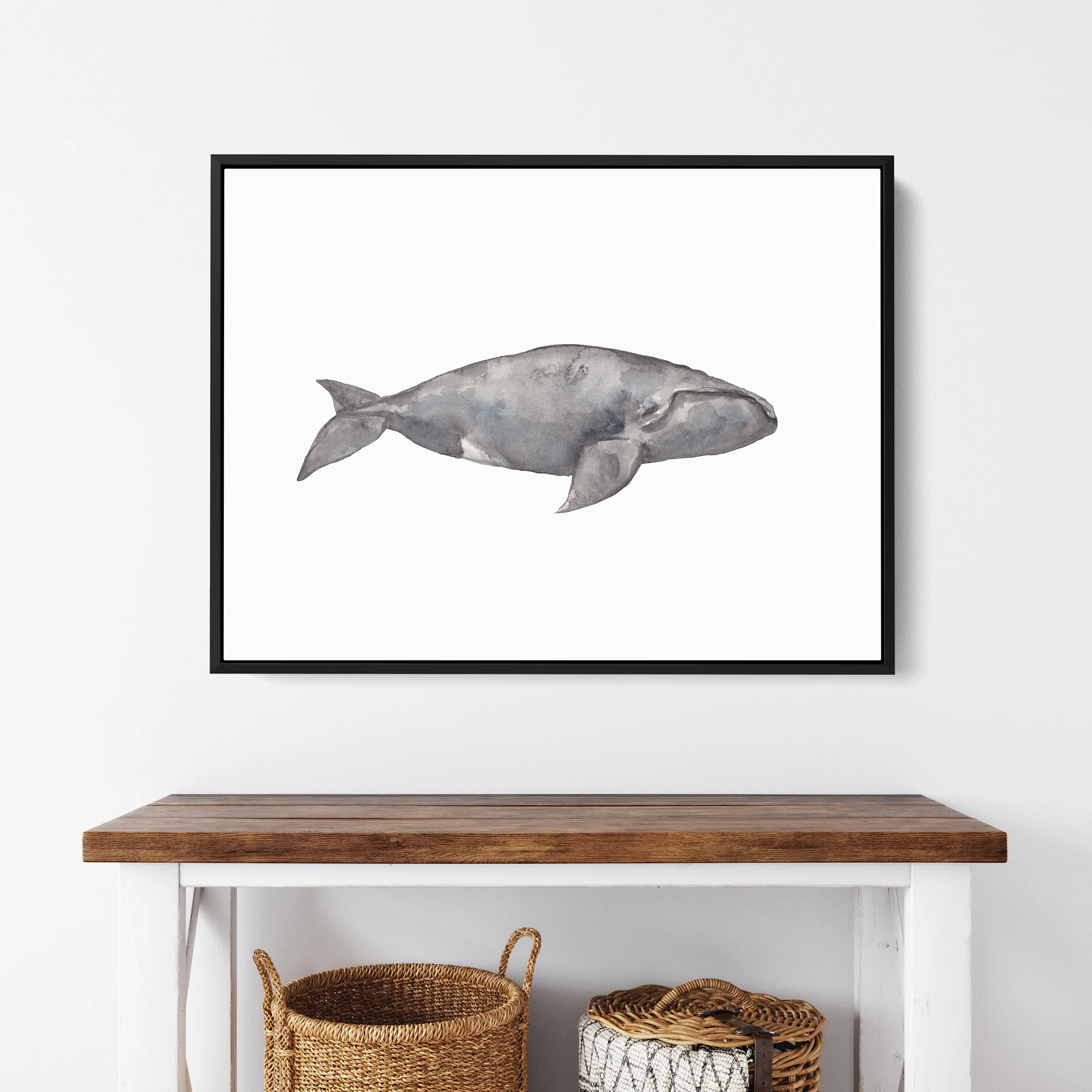 Watercolor Right Whale Painting - Image 8