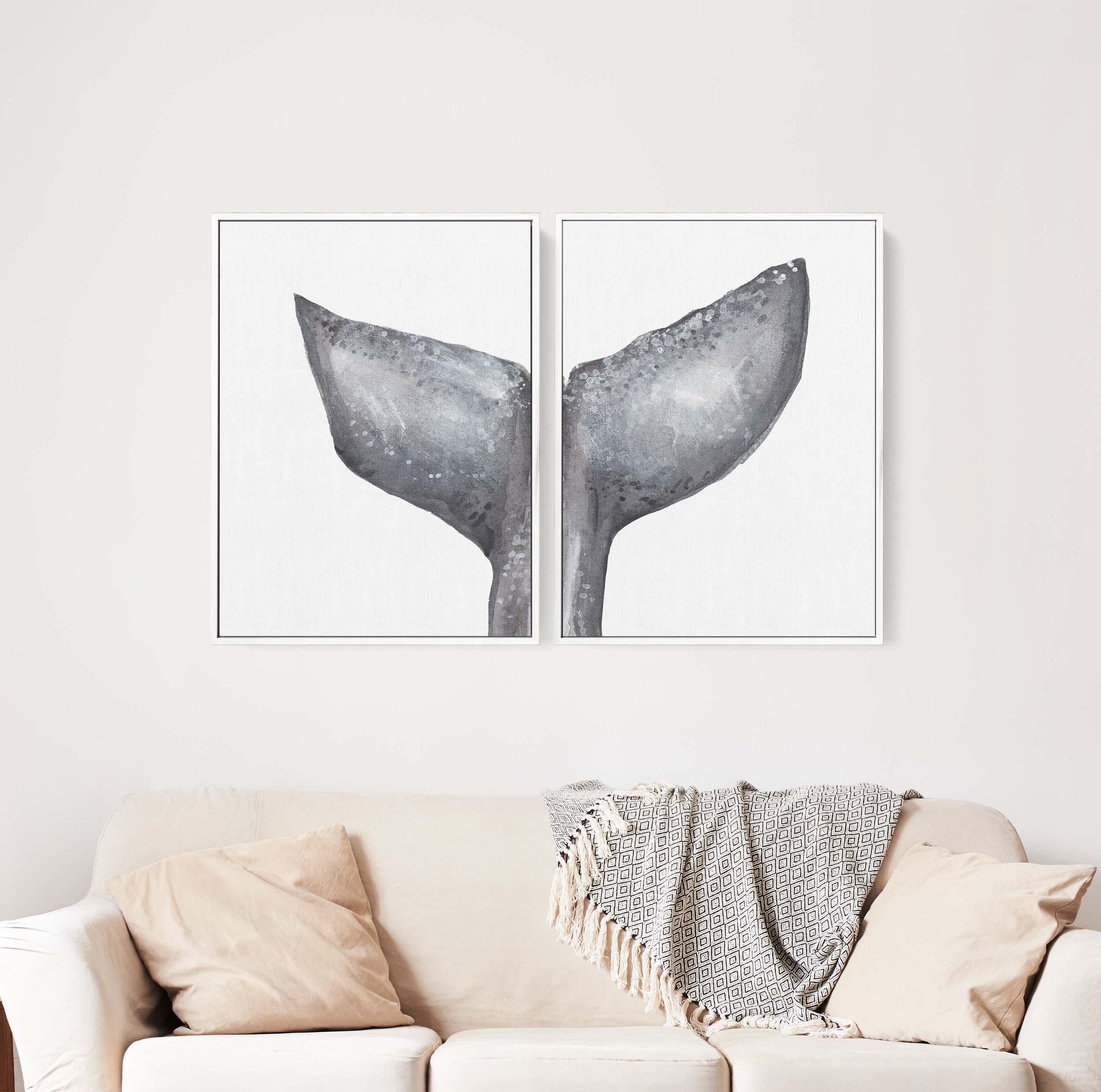 Whale Tail Painting, No. 1 - Set of 2 - Image 11