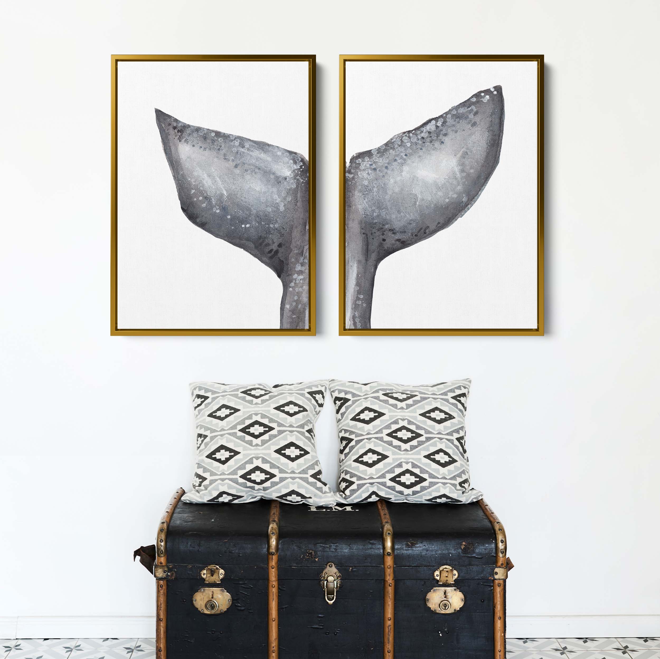 Whale Tail Painting, No. 1 - Set of 2 - Image 12