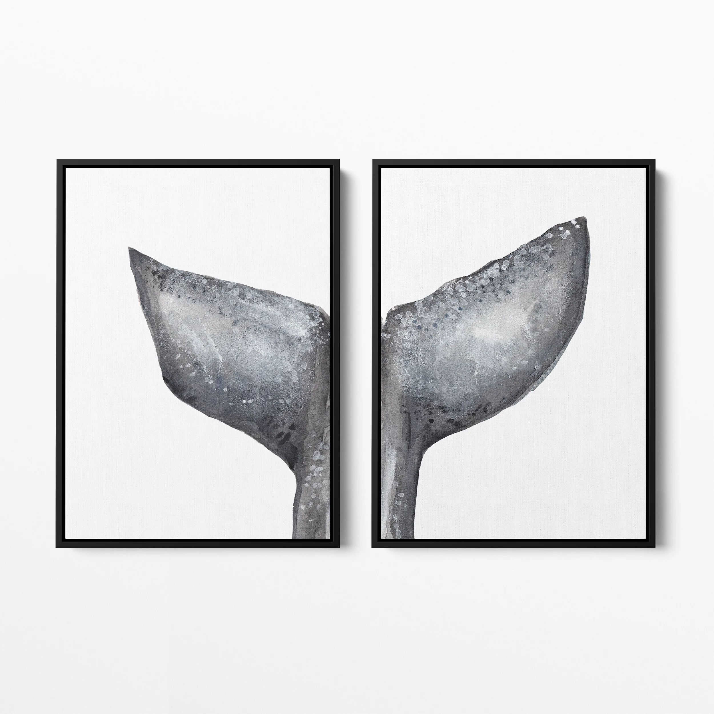 Whale Tail Painting, No. 1 - Set of 2 - Image 3