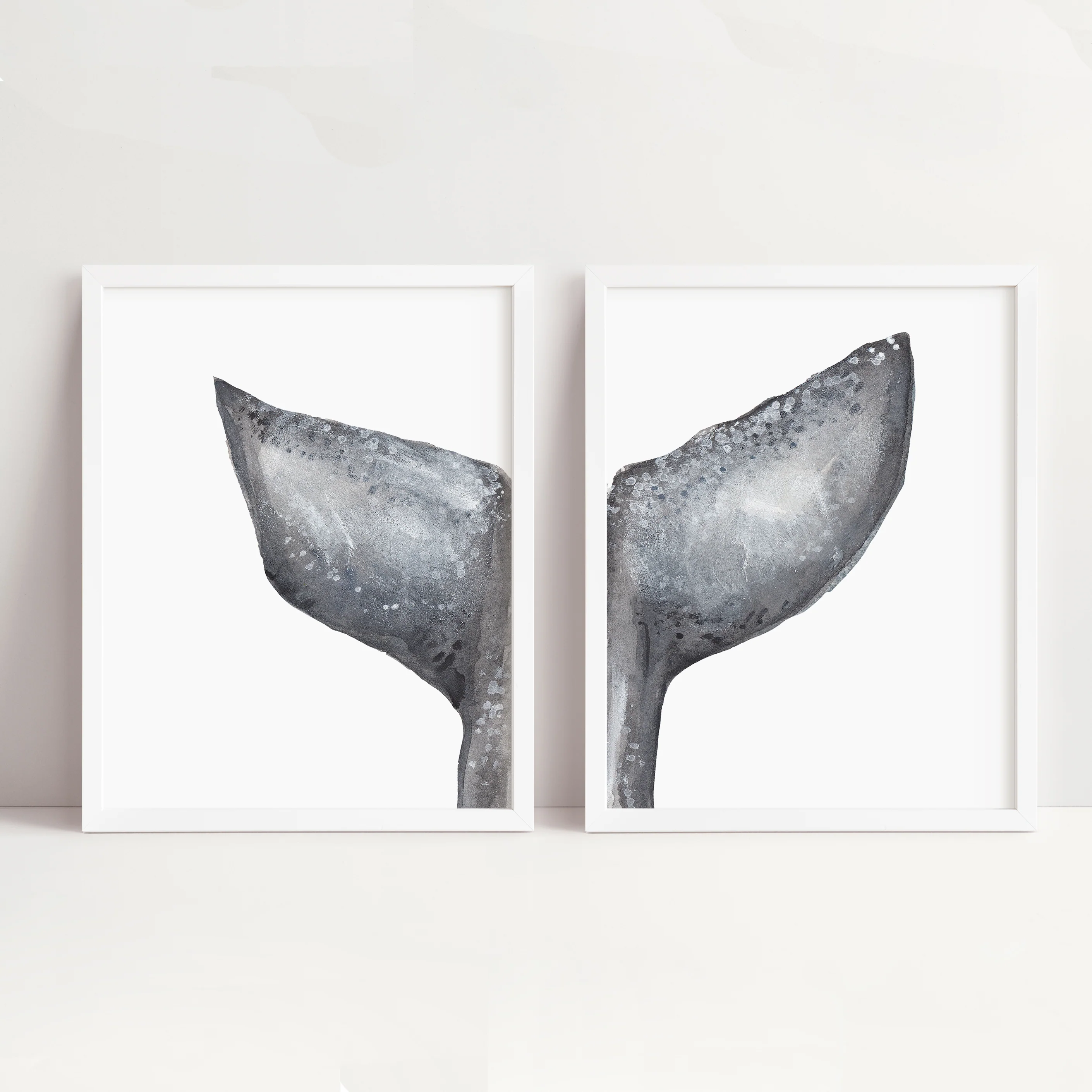 Whale Tail Painting, No. 1 - Set of 2 - Image 5
