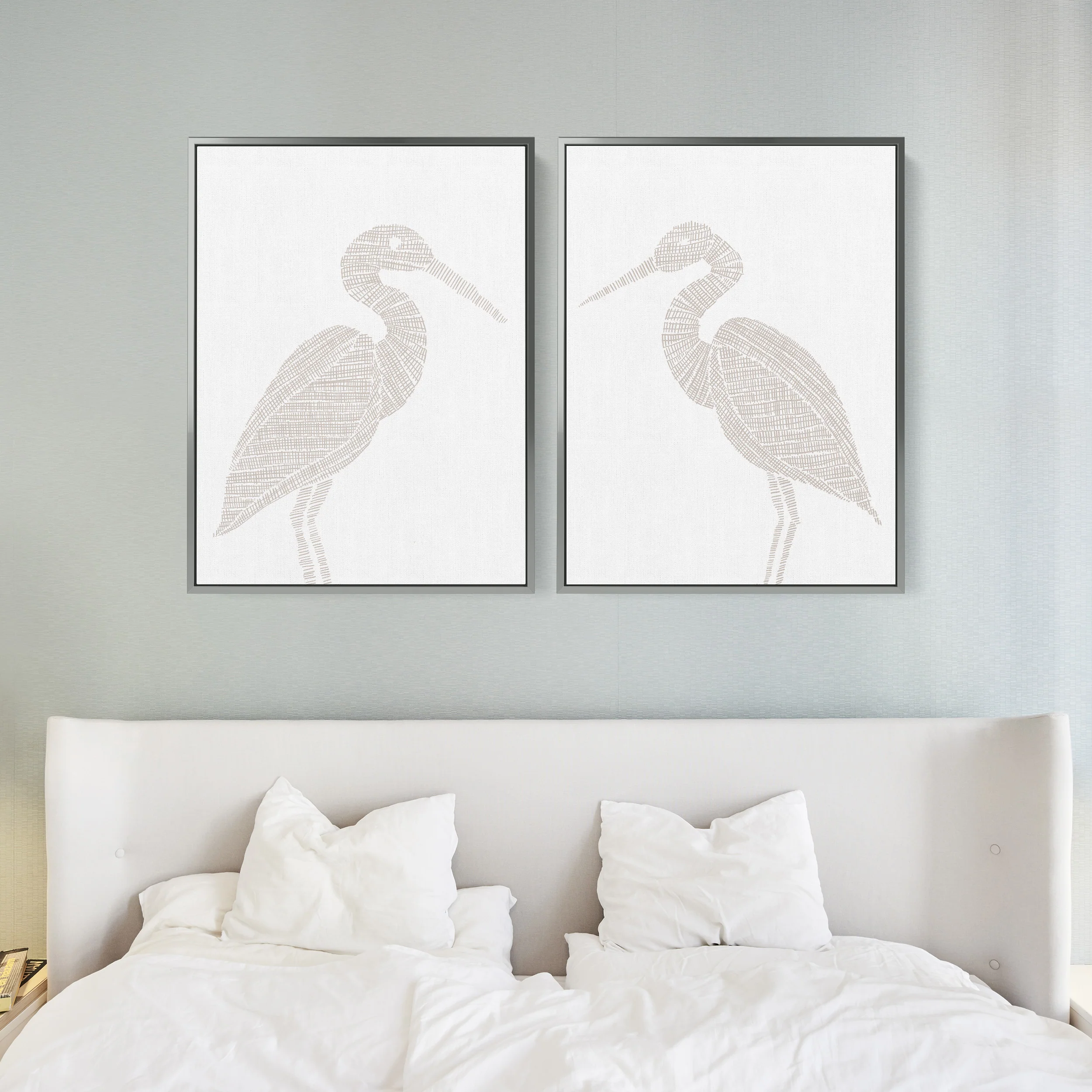 Woven Heron Diptych - Set of 2 - Image 12