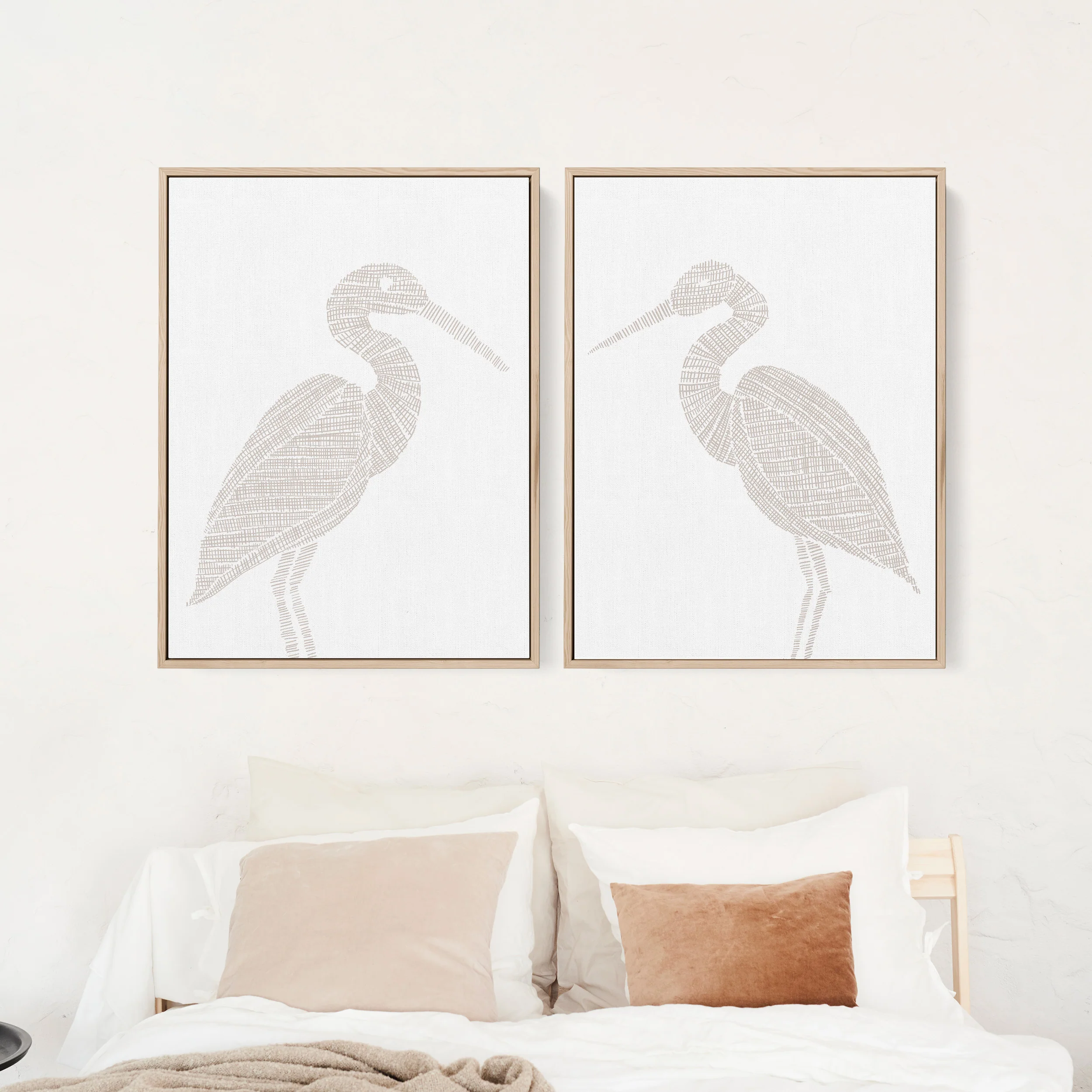 Woven Heron Diptych - Set of 2 - Image 7
