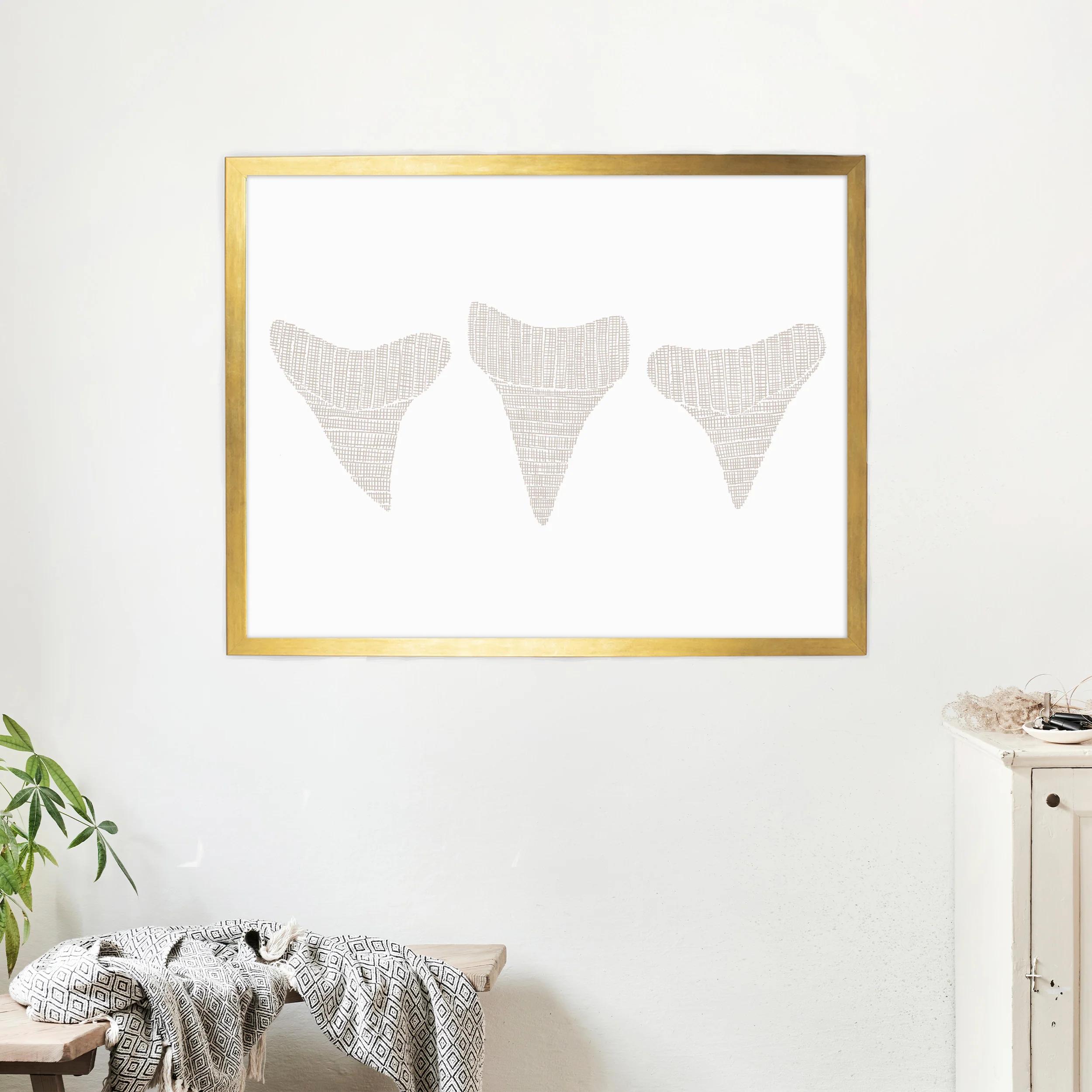 Woven Shark Teeth Trio Illustration