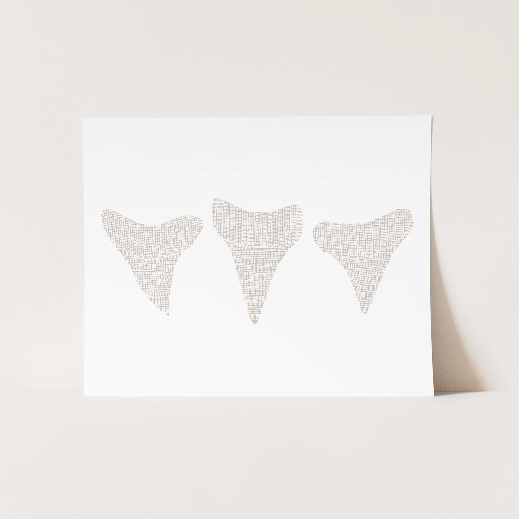 Woven Shark Teeth Trio Illustration - Image 5
