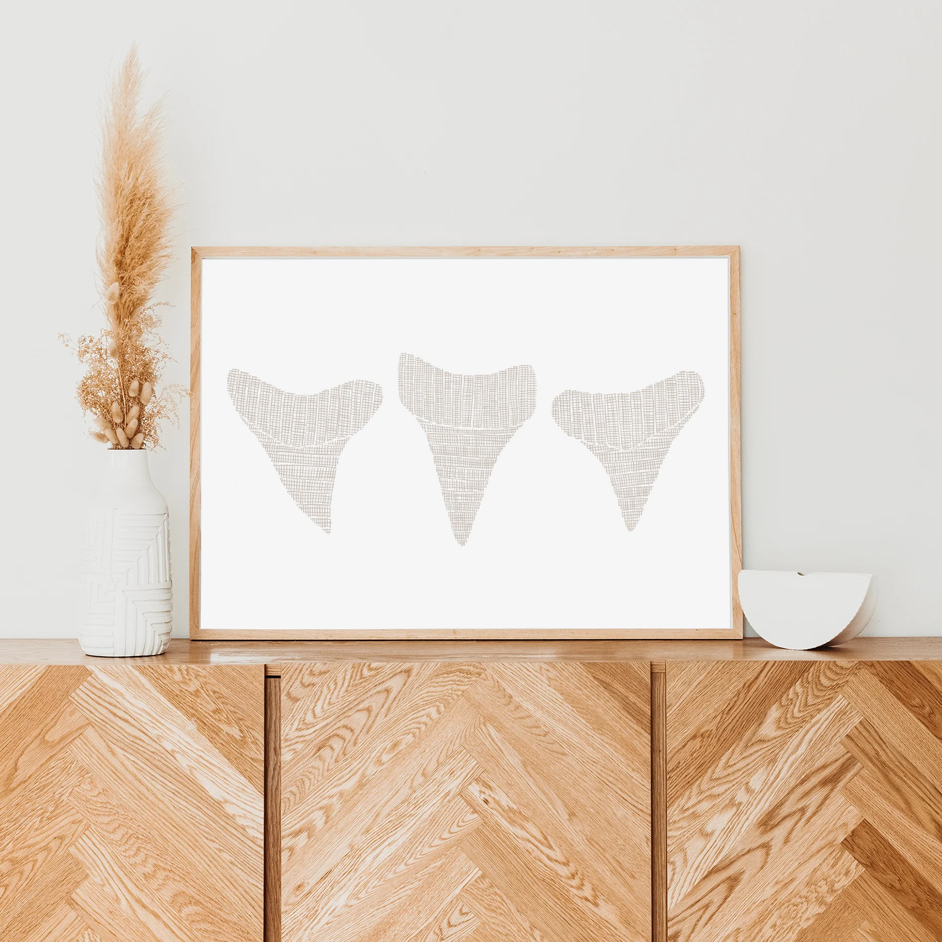 Woven Shark Teeth Trio Illustration - Image 8