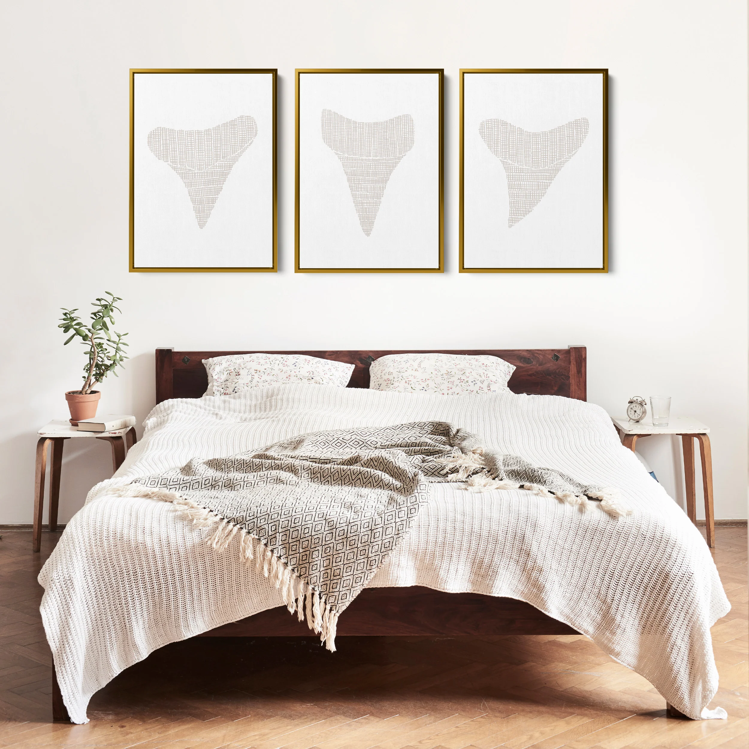 Woven Shark Teeth Triptych - Set of 3 - Image 9
