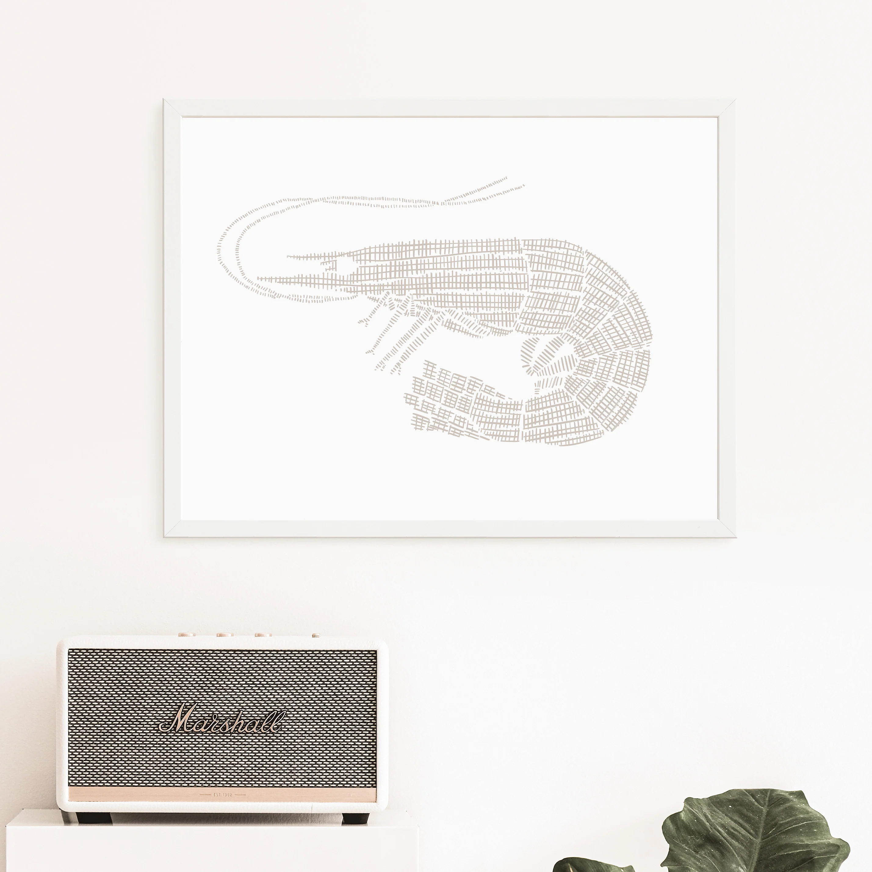 Woven Shrimp Illustration